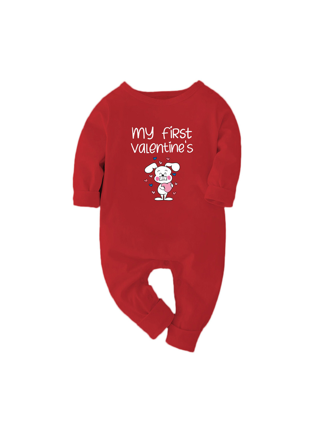 Zeezeezoo Infant My First Valentine Printed Pure Cotton Romper