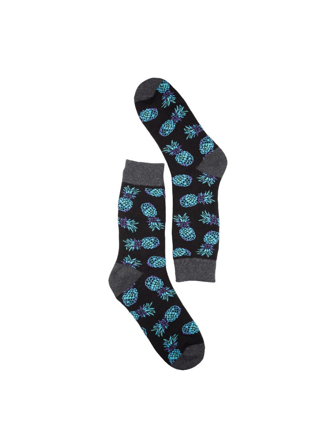 The Tie Hub Patterned Combed Cotton Calf-Length Socks
