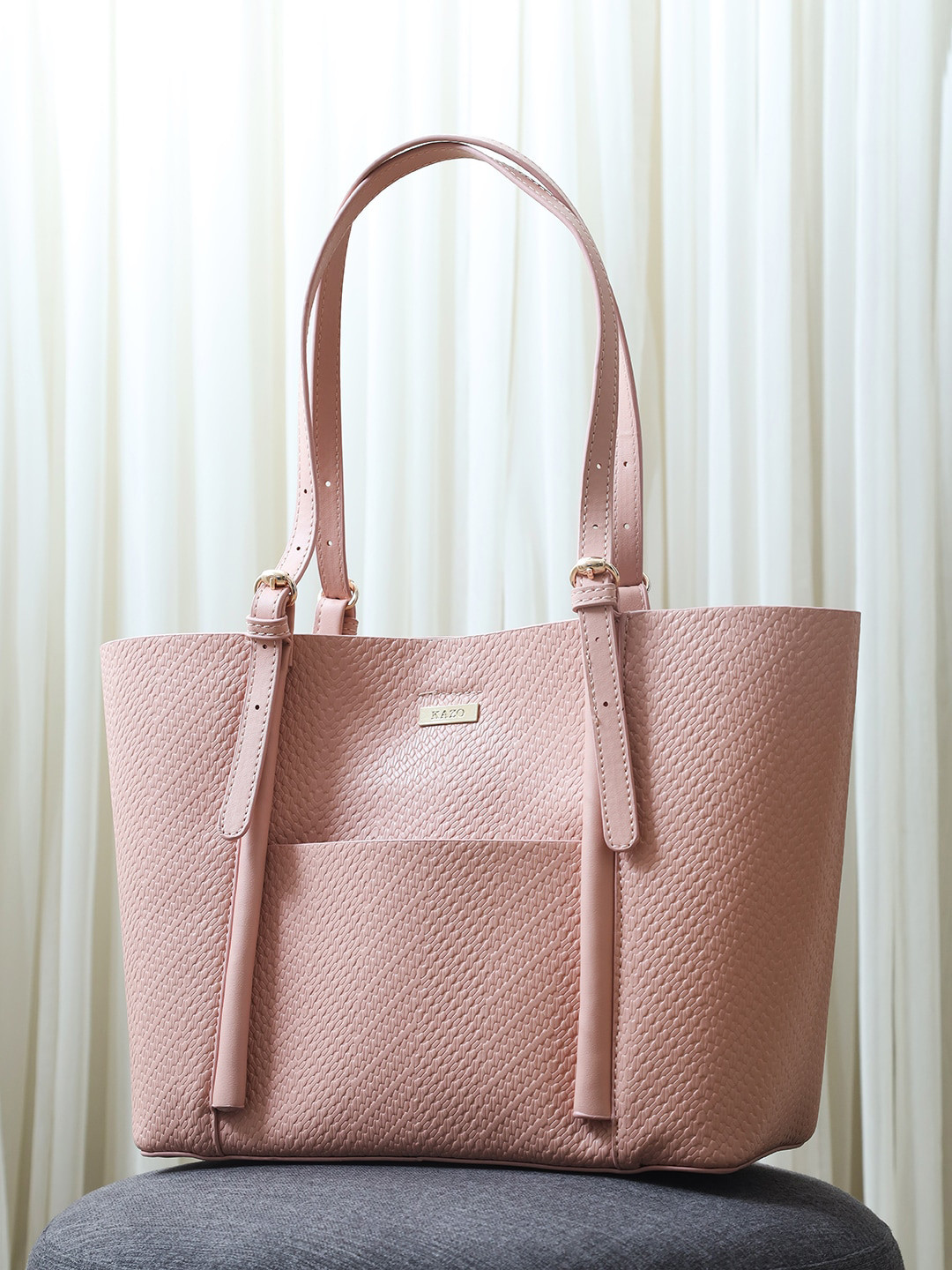 Kazo Textured Shopper Tote Bag