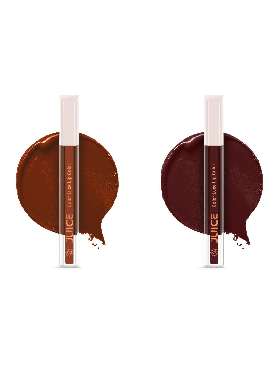 JUICE Color Luxe Set Of 2 SPF 15 Matte Lipstick-2.5ml Each-Mocha Lust M02-Maroon Bliss M08