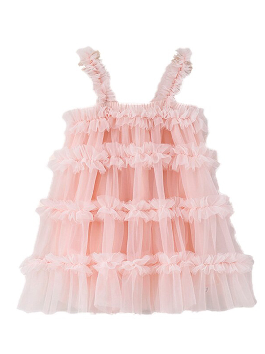 StyleCast Girls Pink Ruffled Fit & Flare Dress