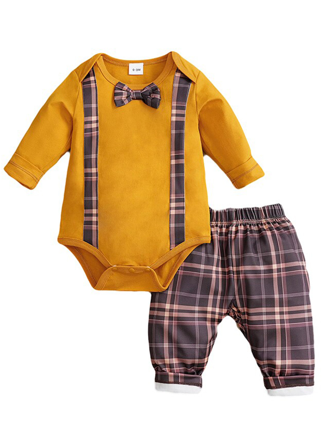 StyleCast Boys Yellow Round Neck Pure Cotton Leotard With Capris
