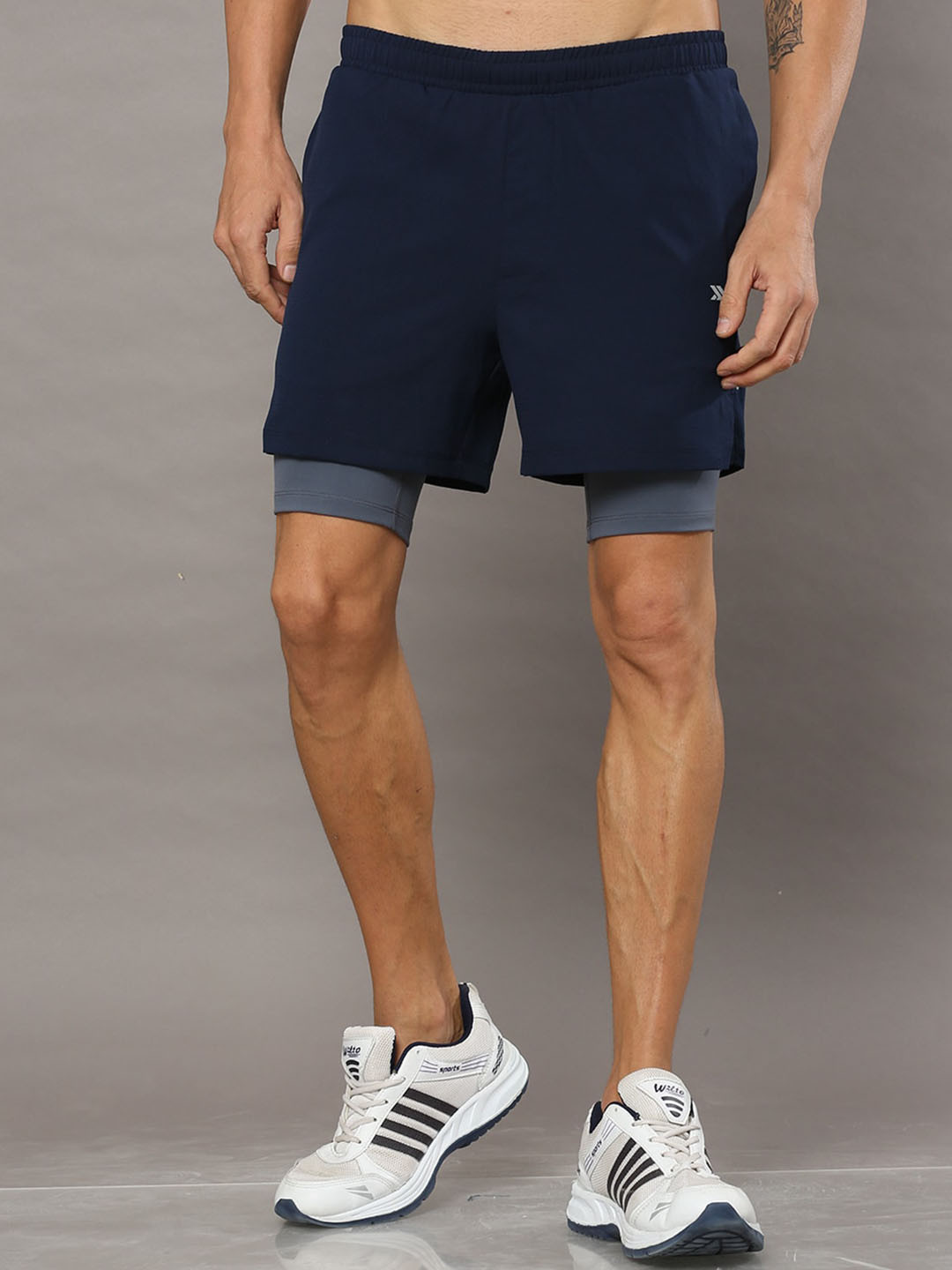 Jolger Men's Performance workout Shorts with compression inner tights