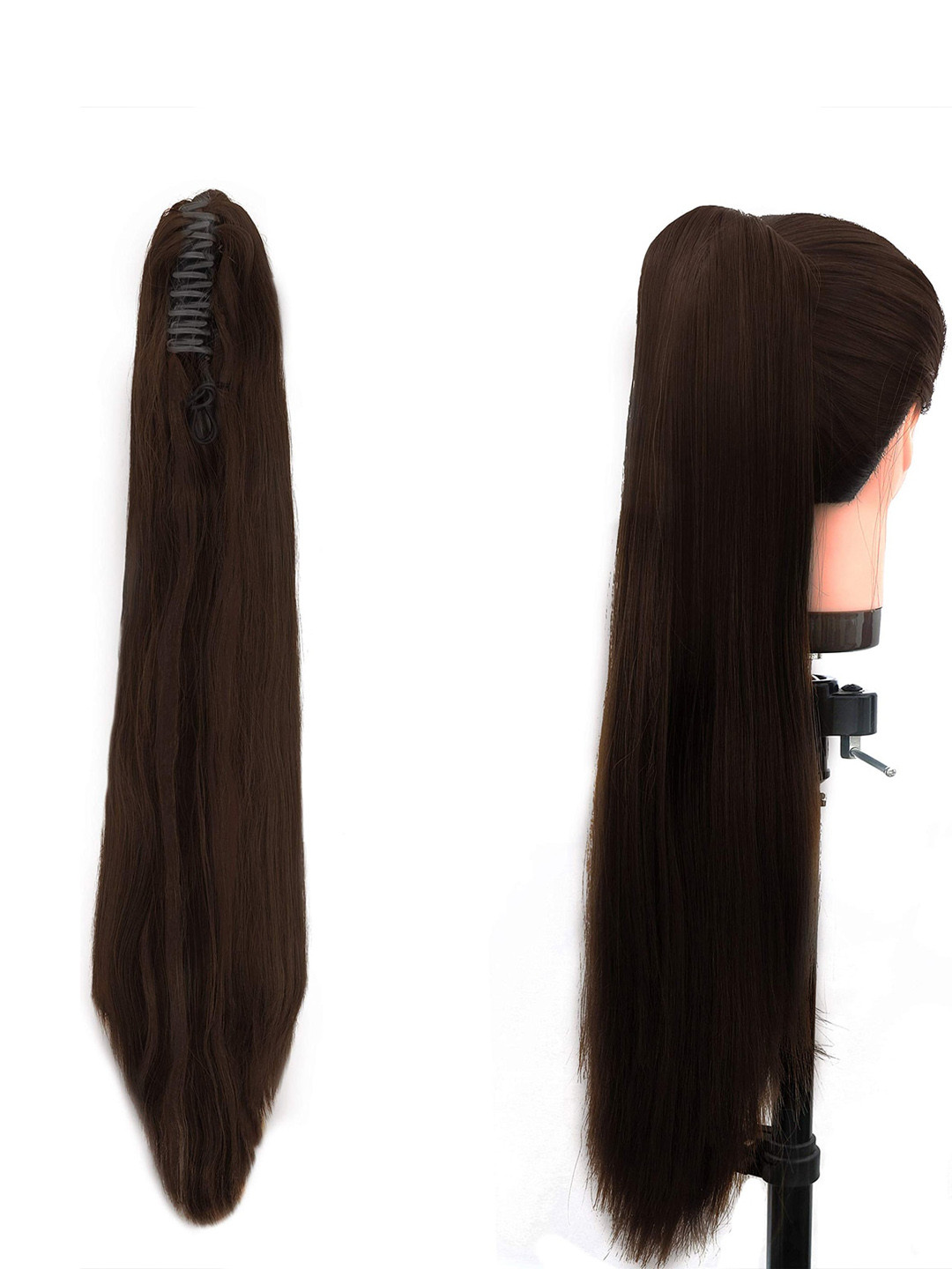 FIMBUL Straight Clutcher Ponytail Hair Extension - Dark Brown