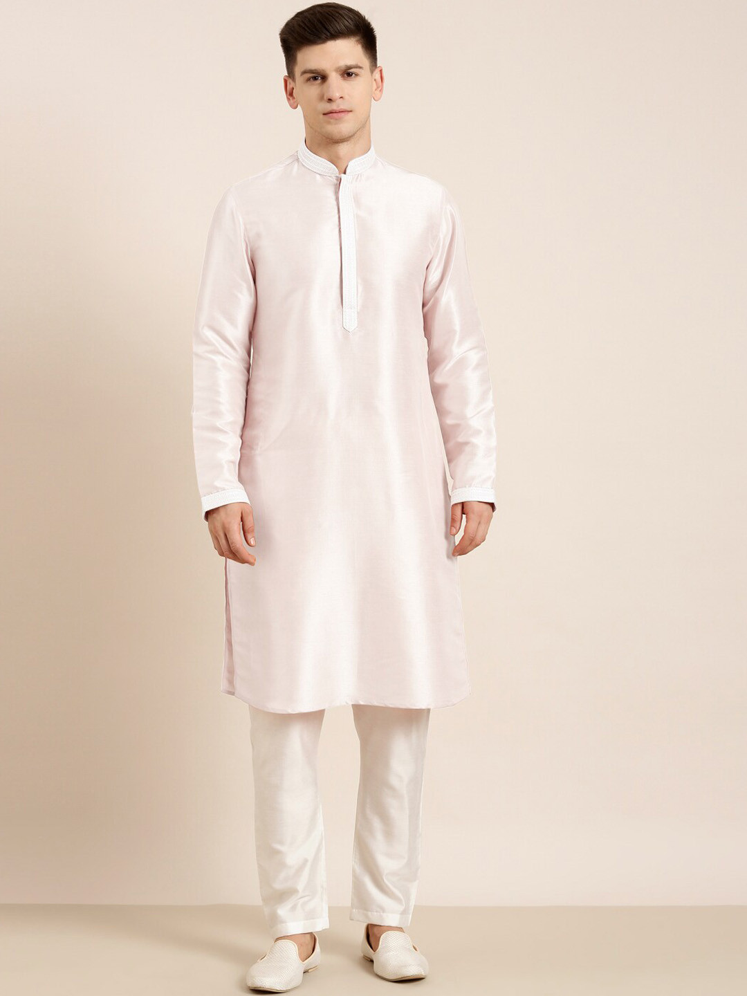 TheEthnic.Co Mandarin Collar Kurta Set