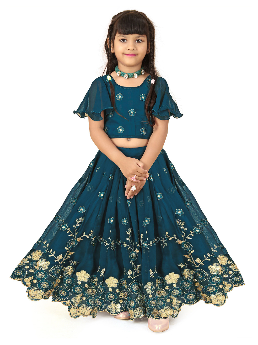 BAESD Girls Embroidered Ready to Wear Lehenga and Choli