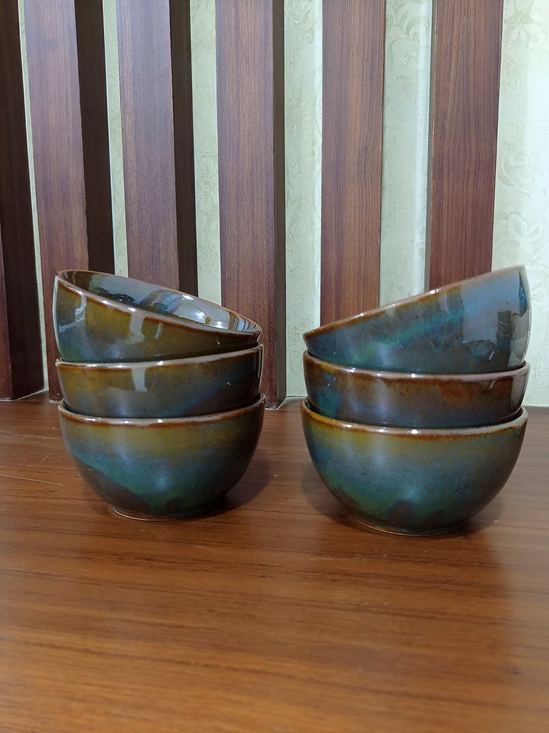 caffeine Set of 6 Ceramic Multicolour Studio Katori Bowl