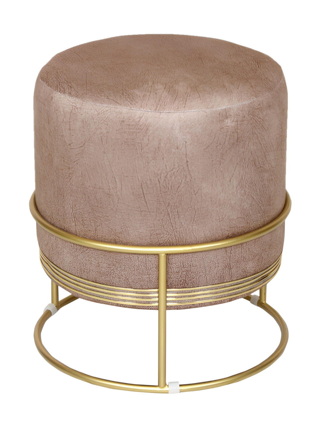 Shadowkart Brown Cylindrical Velvet Ottomans