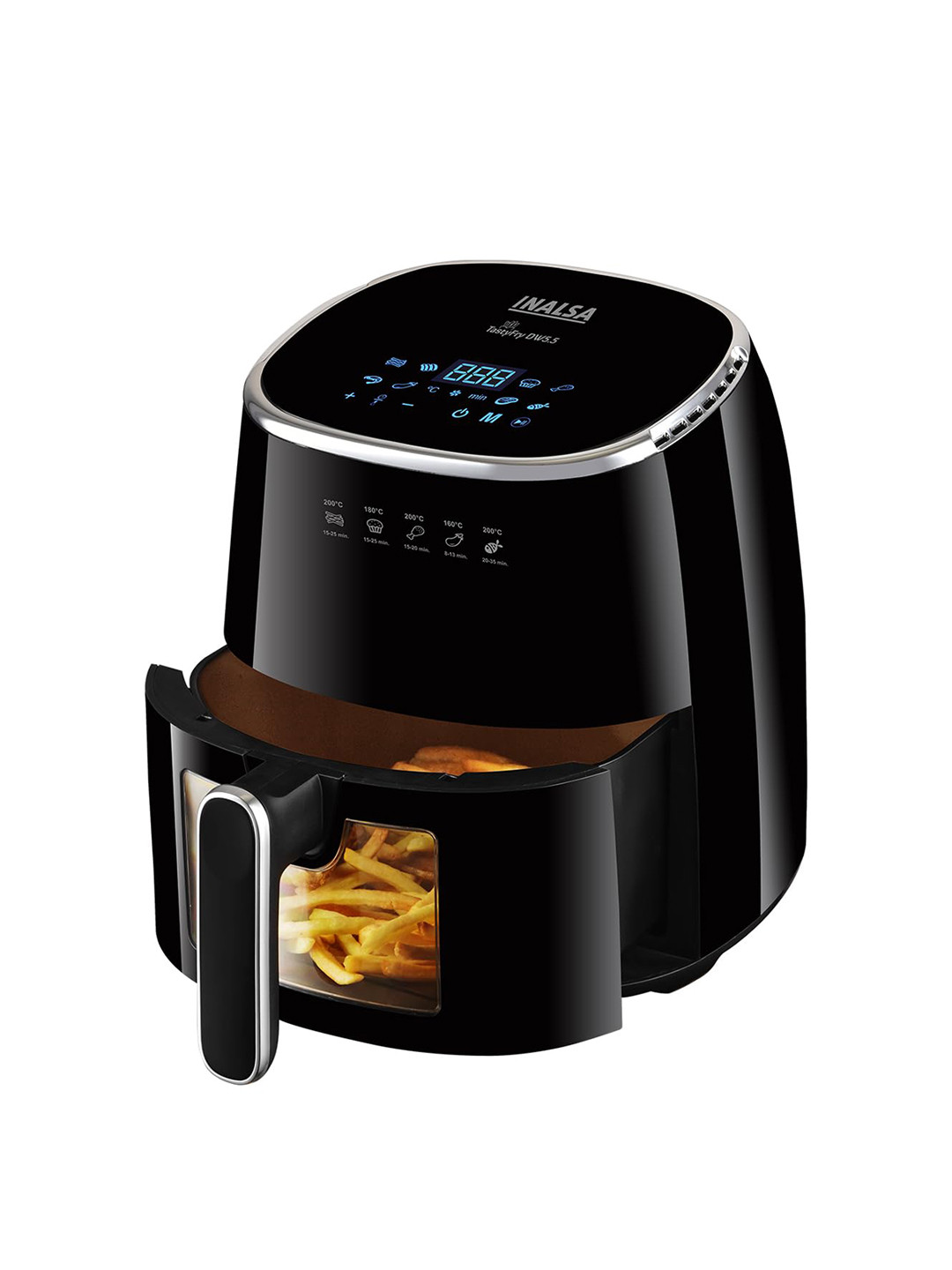 Inalsa Black 1600 Watt Air Fryer 5.5 L