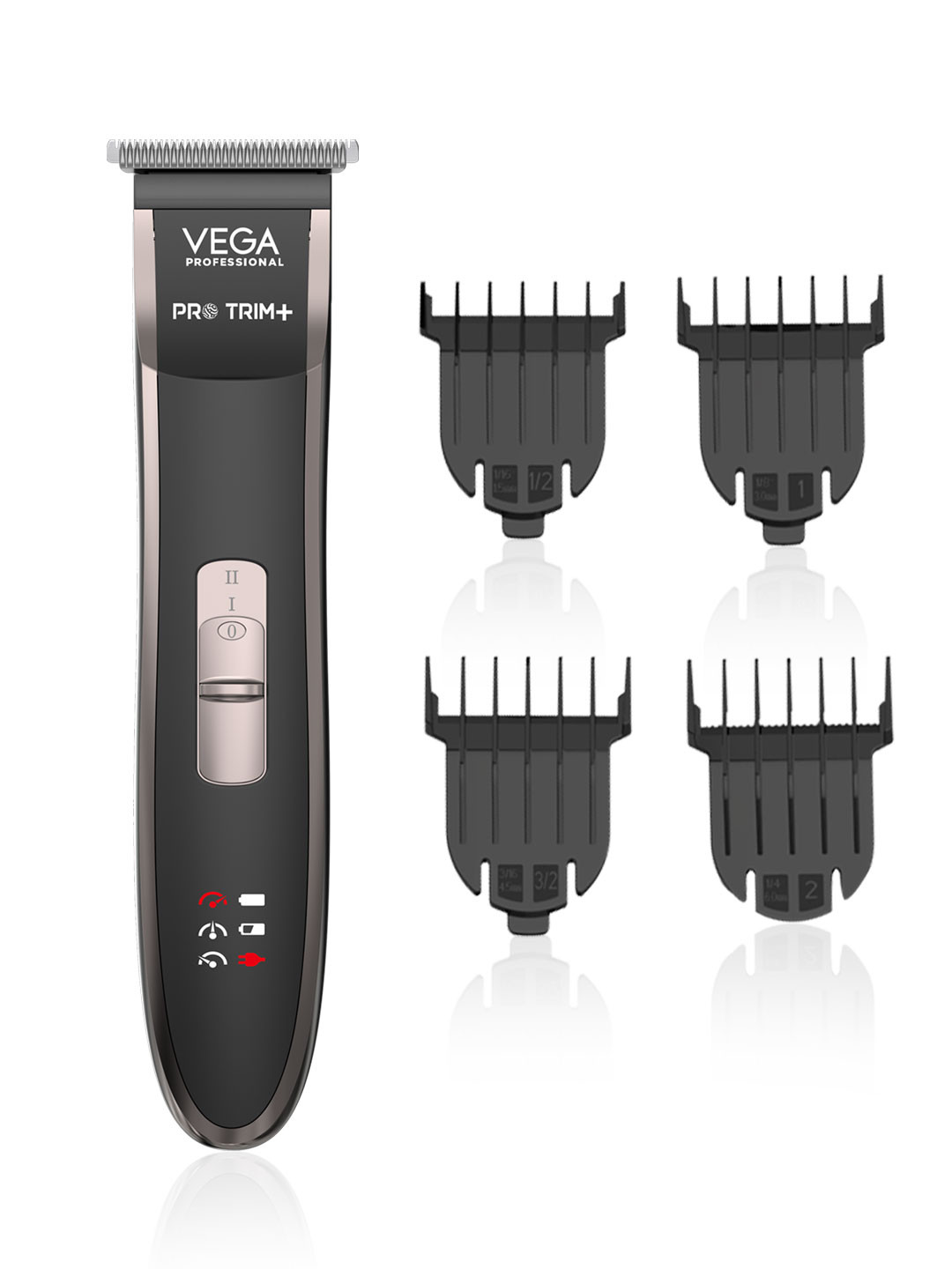 VEGA PROFESSIONAL Pro Trim+ Hair Trimmer with Dual Motor Speed - Black