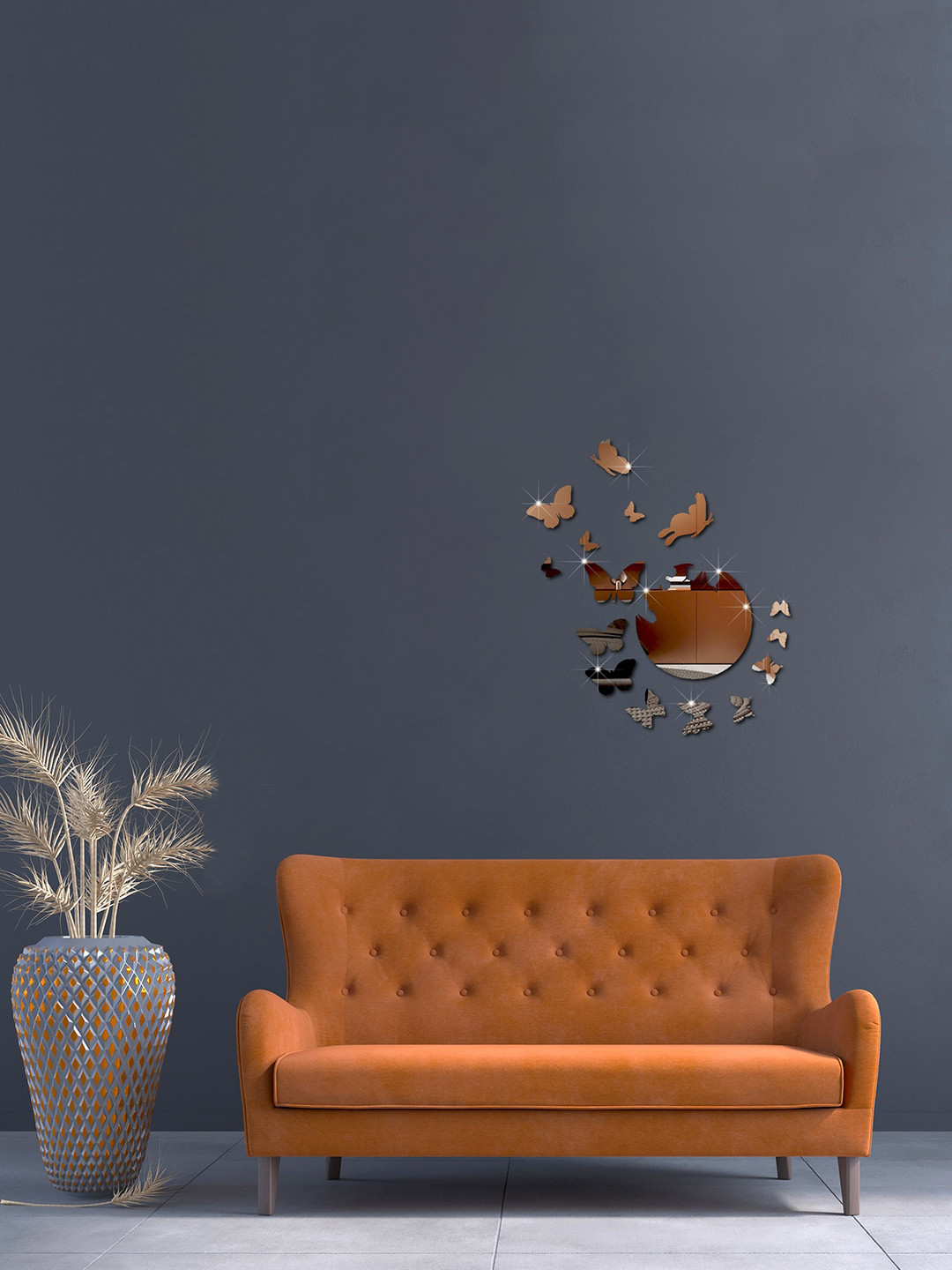 VAH Kya Bat Hai !! Gold Toned 3D Acrylic Wall Sticker