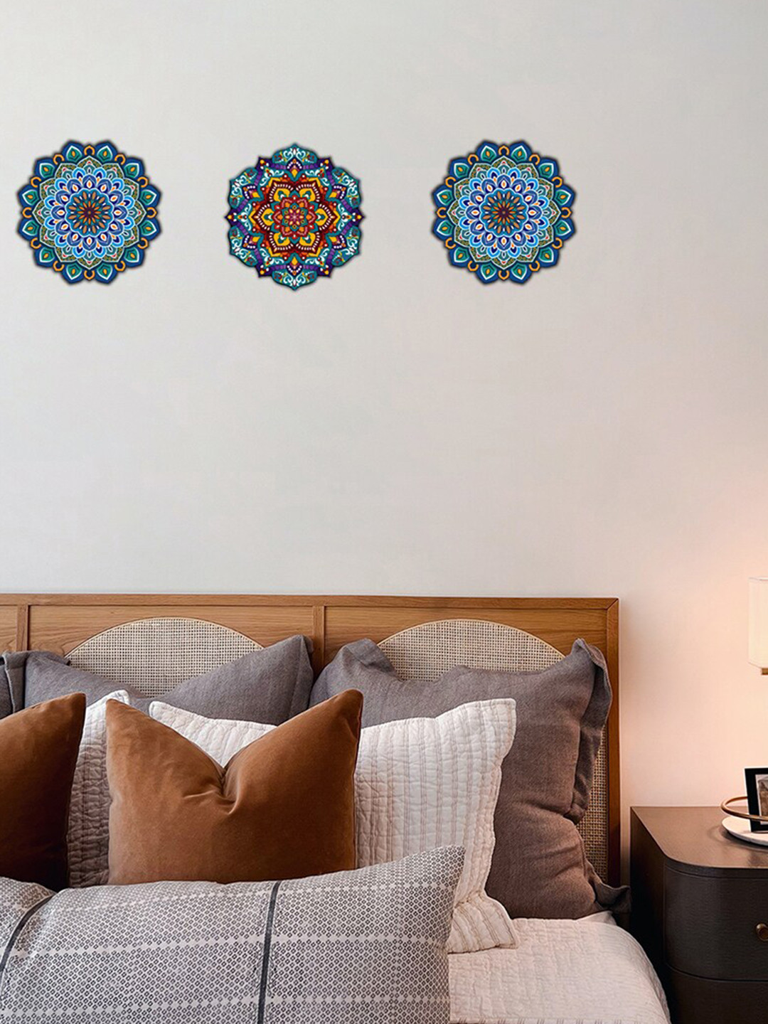 VAH Kya Bat Hai !! Blue & Black 3 Pieces Printed 3D Acrylic Wall Sticker