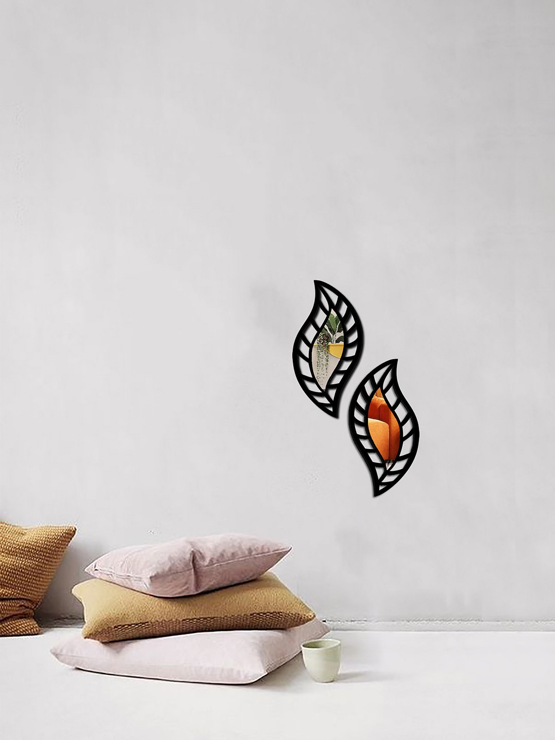 VAH Kya Bat Hai !! Black 2 Pieces Designed 3D Acrylic Wall Sticker