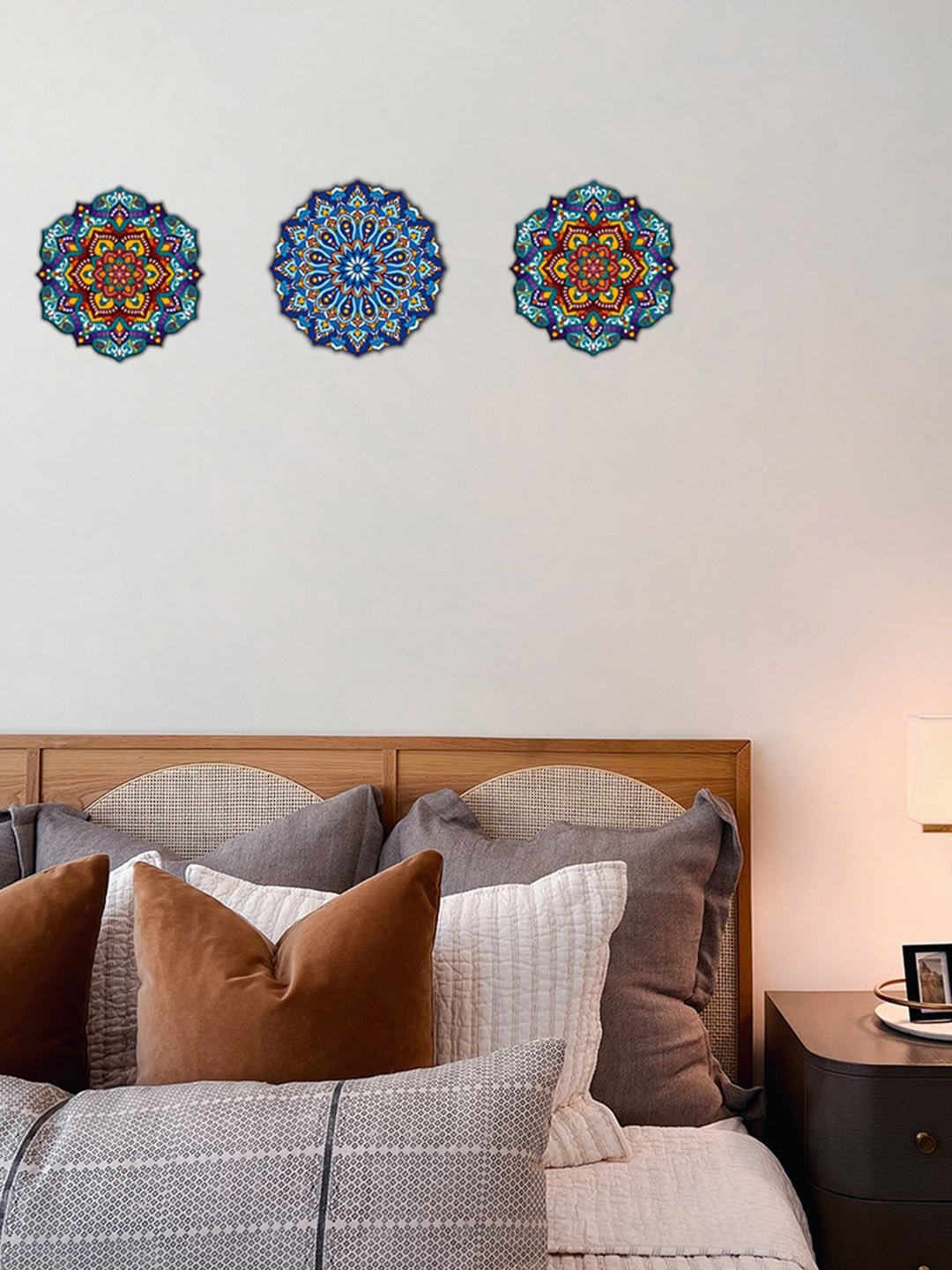 VAH Kya Bat Hai !! Blue 3 Pieces Printed 3D Acrylic Wall Sticker