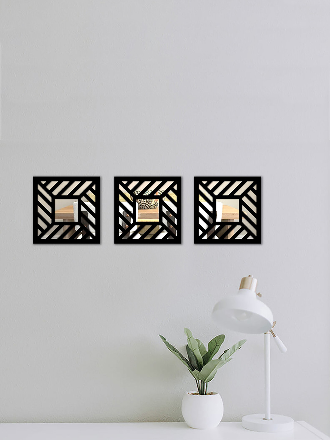 VAH Kya Bat Hai !! 3 Pieces Black 3D Acrylic Wall Sticker