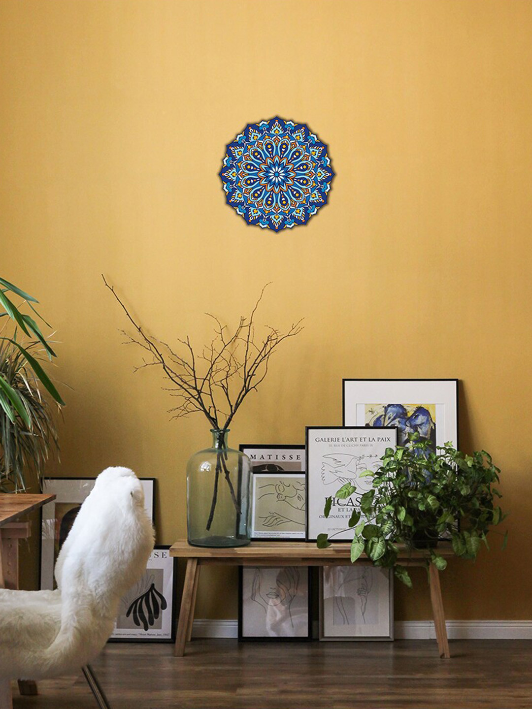 VAH Kya Bat Hai !! Blue Printed 3D Acrylic Mandala art Wall Sticker