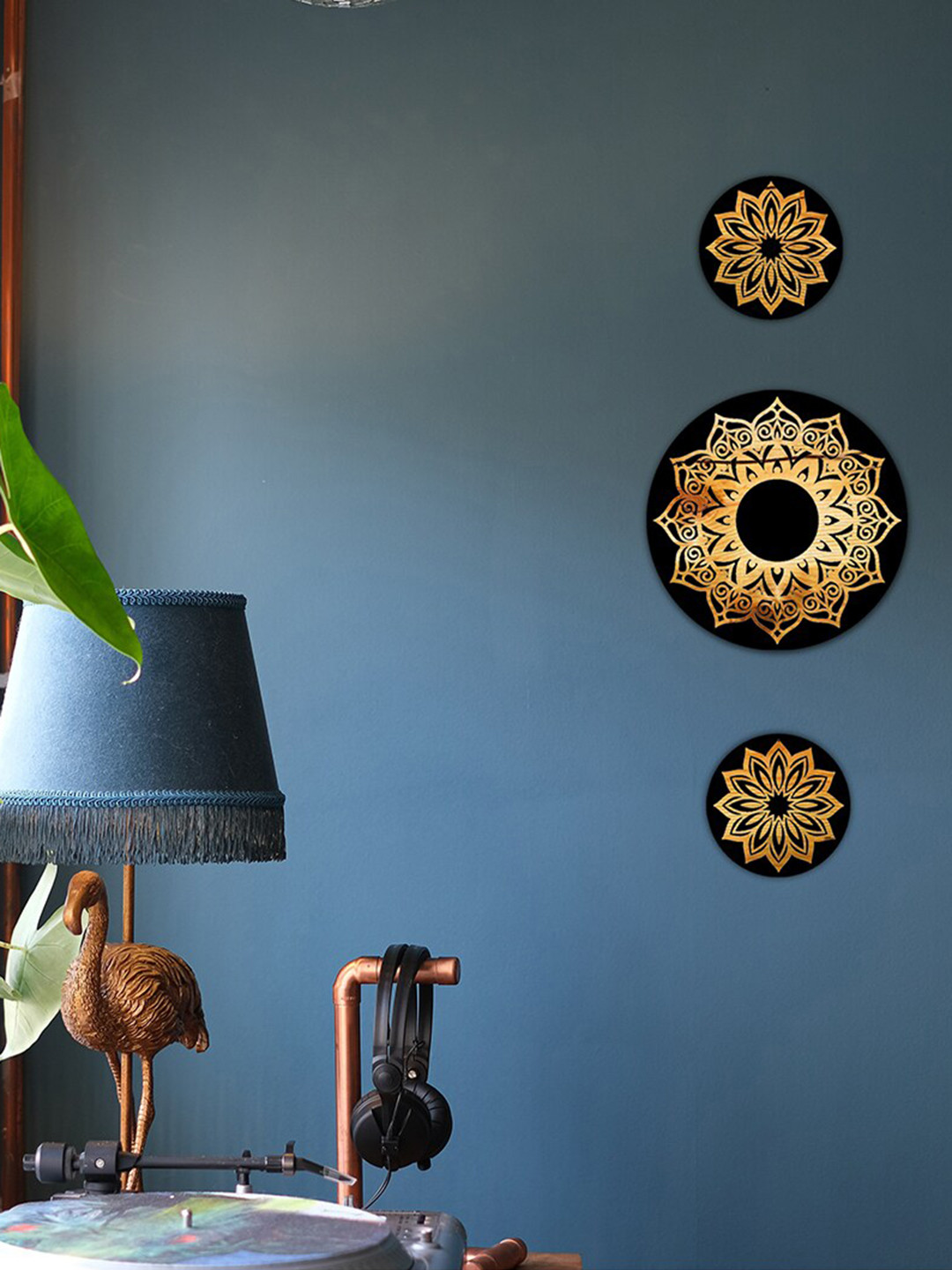 VAH Kya Bat Hai !! Black Designed 3D Wooden Wall Sticker