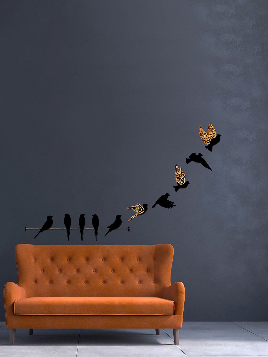 VAH Kya Bat Hai !! Black Designed 3D Acrylic Wall Sticker