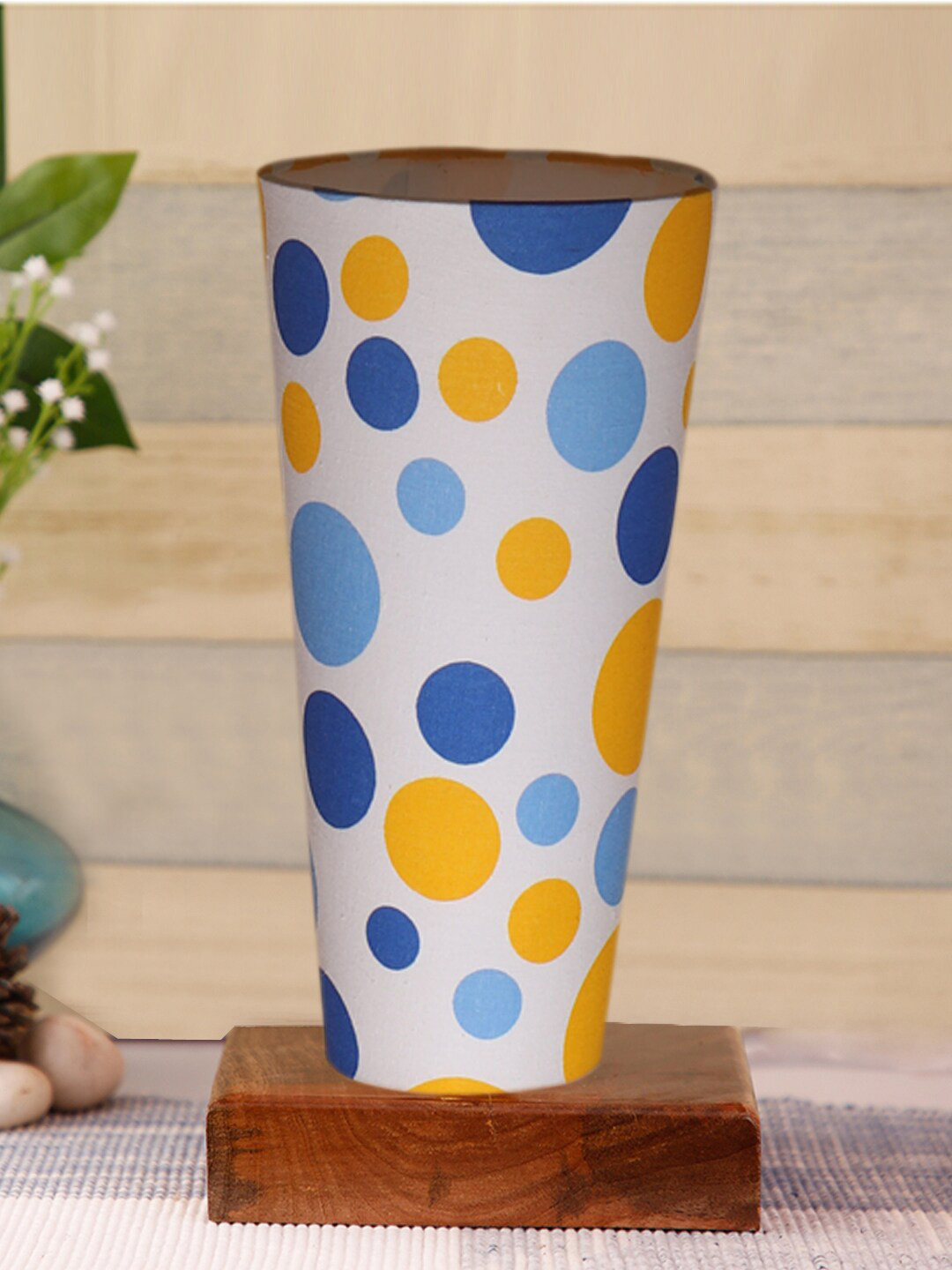 Devansh White Wooden Table Lamps
