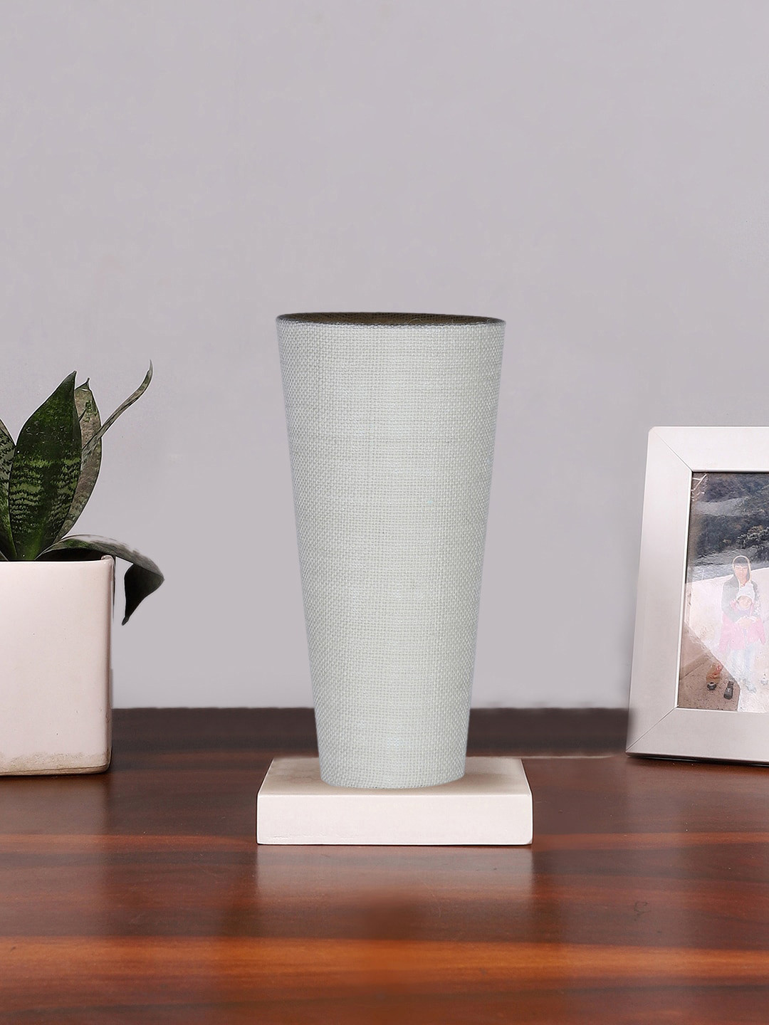 Devansh White Wooden Table Lamps