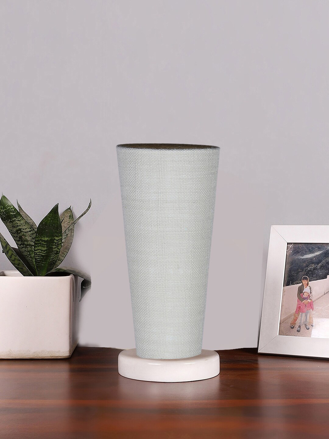 Devansh White Wooden Table Lamps