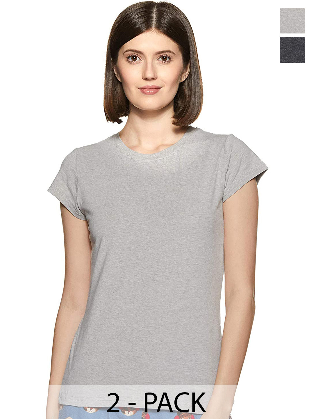 COLOR CAPITAL Pack Of 2 Round Neck Cotton Tshirts