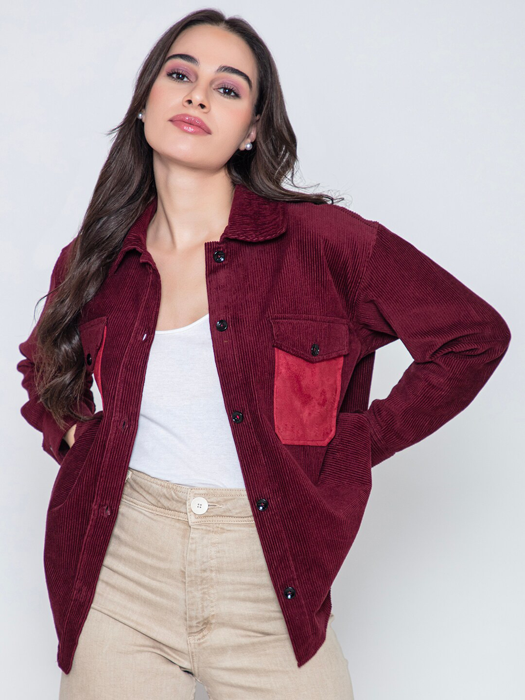 Lounge Dreams Comfort Oversized Corduroy Shacket
