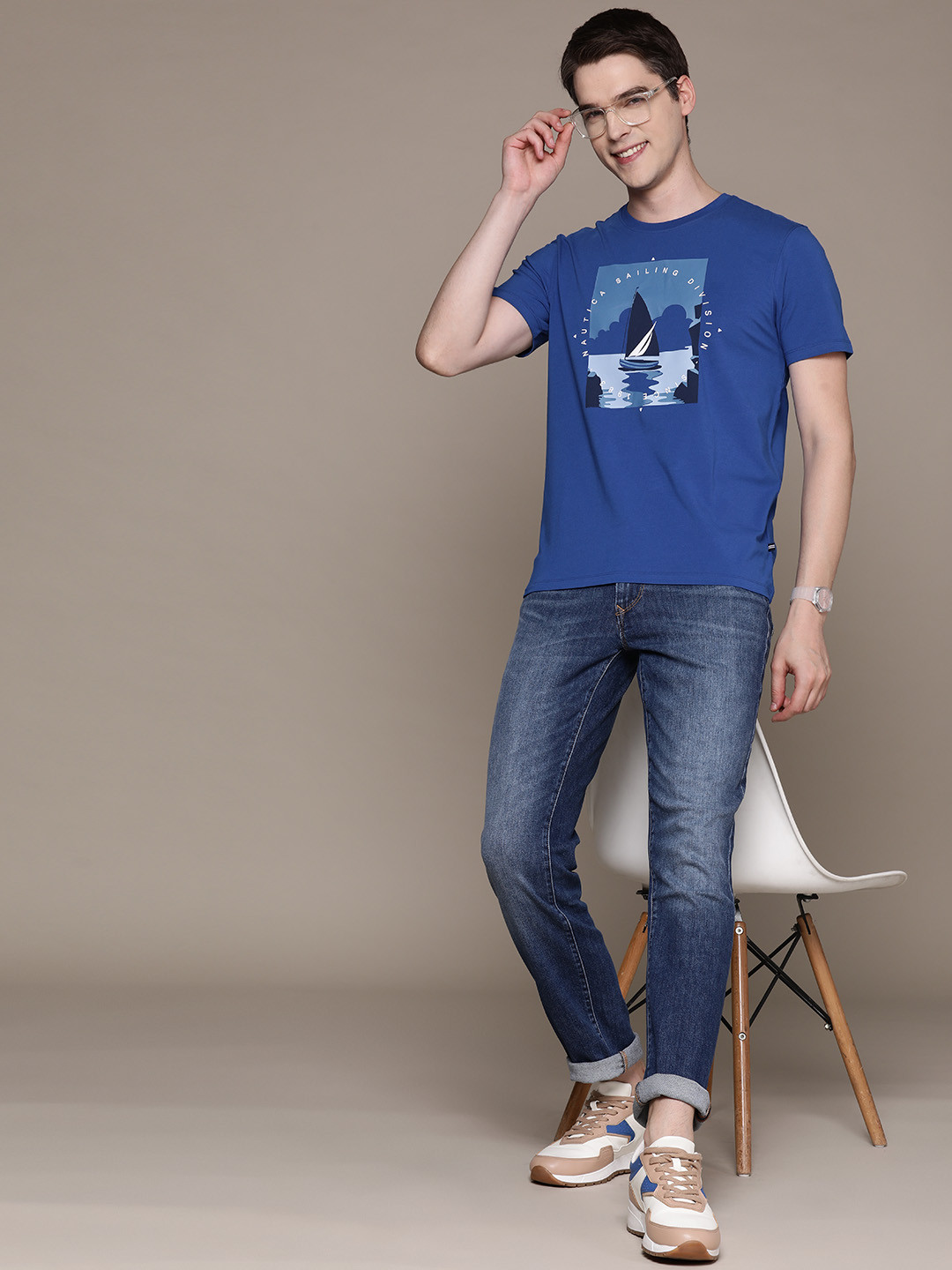 Nautica High IQ Lasting Colour Printed T-shirt