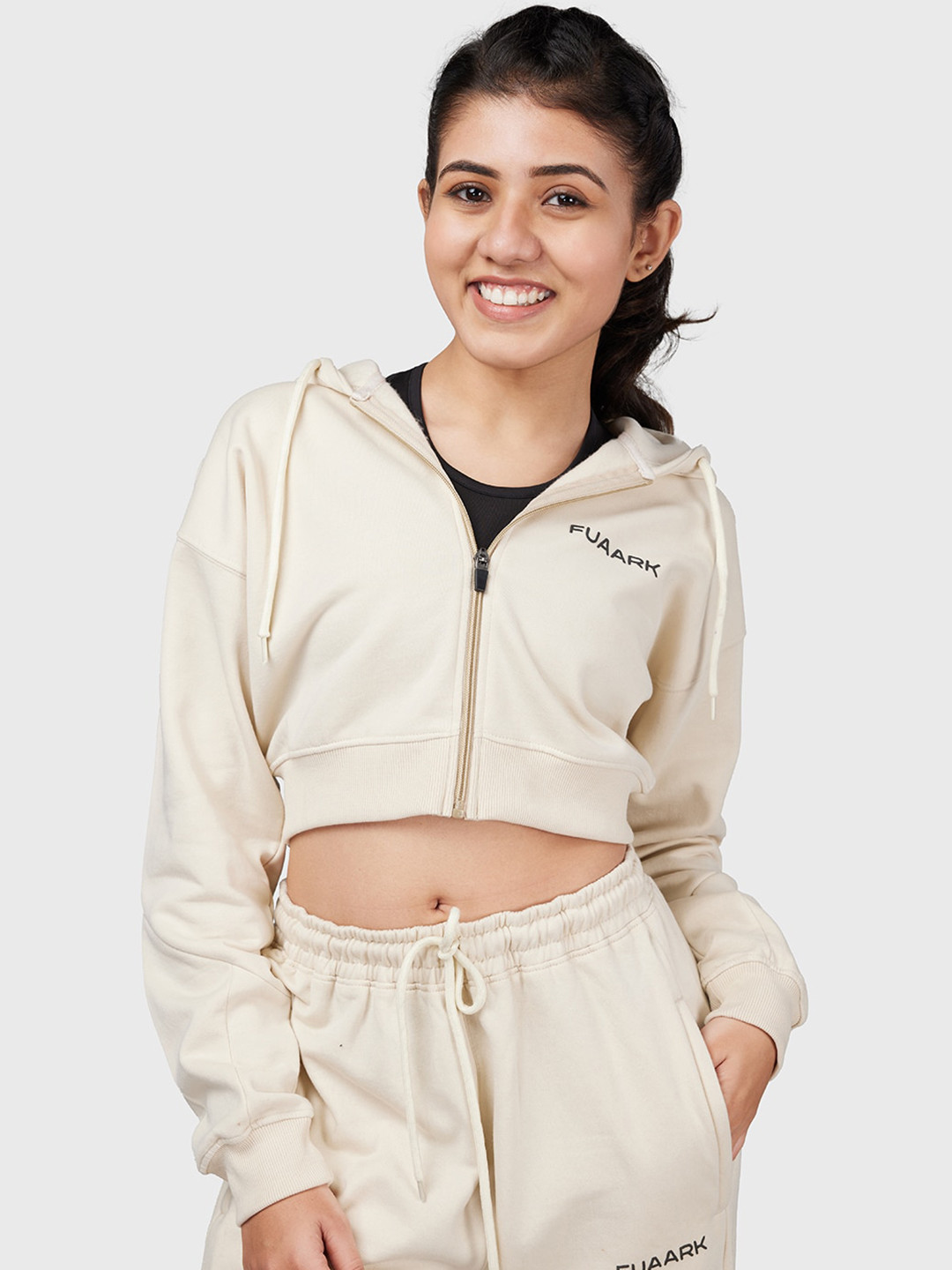 FUAARK Lightweight Antimicrobial Oversized Cropped Sporty Jacket