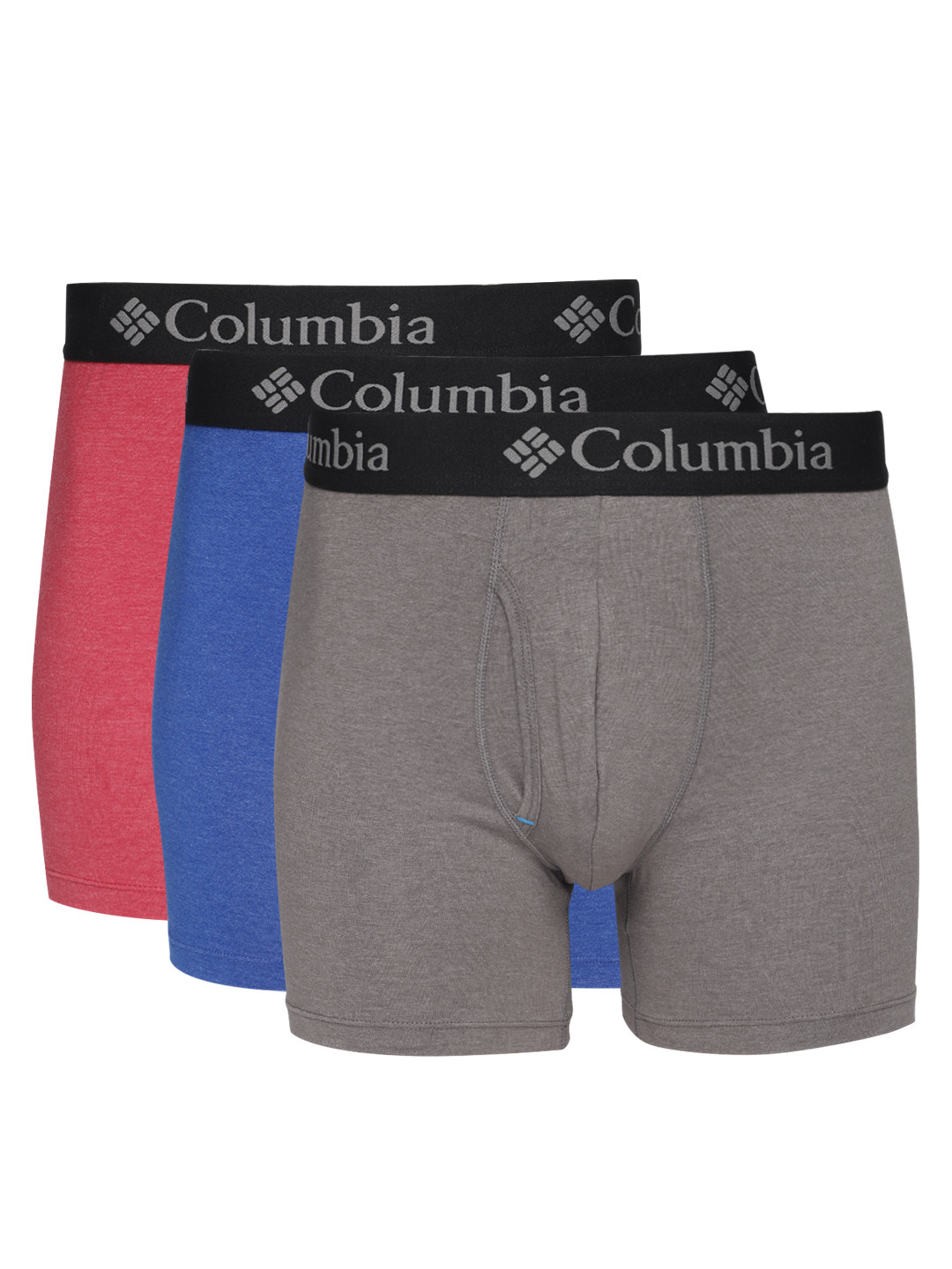 Columbia Men Pack of 3 Performance Stretch Boxer-Style Briefs