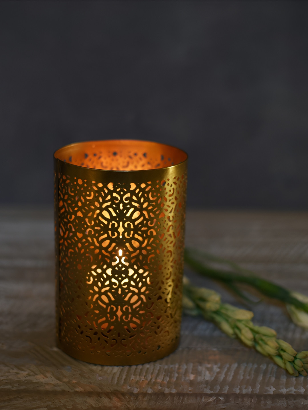 Manor House Gold-Toned Pillar Candle Holder