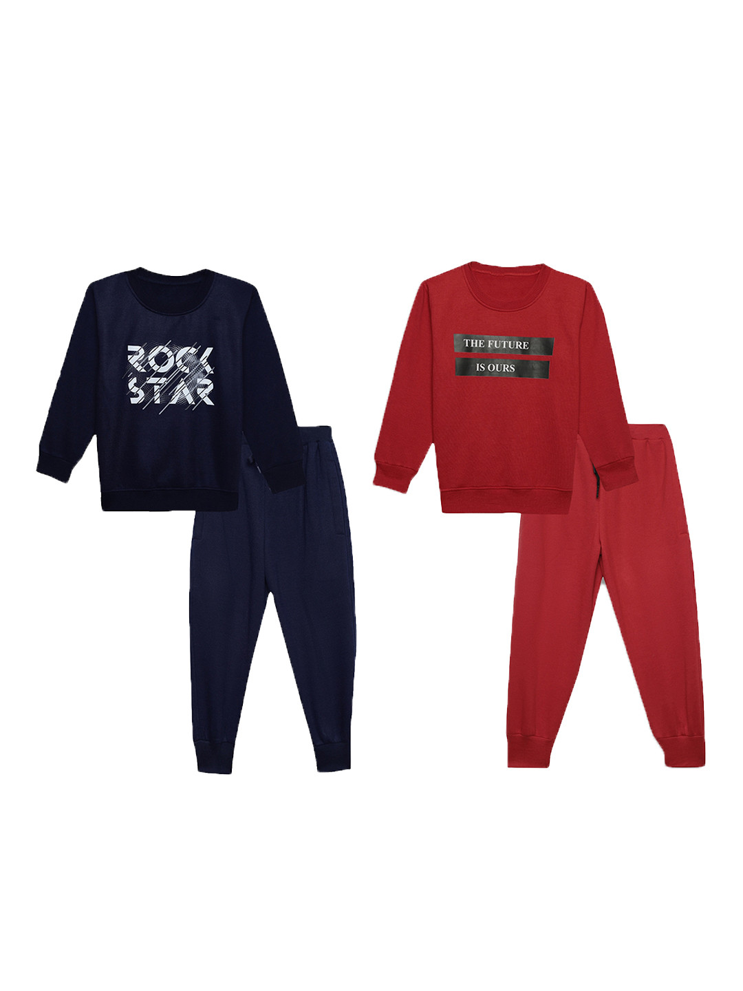 MACK JONNEY Kids Pack of 2 Cotton Fleece Co-Ord Sets