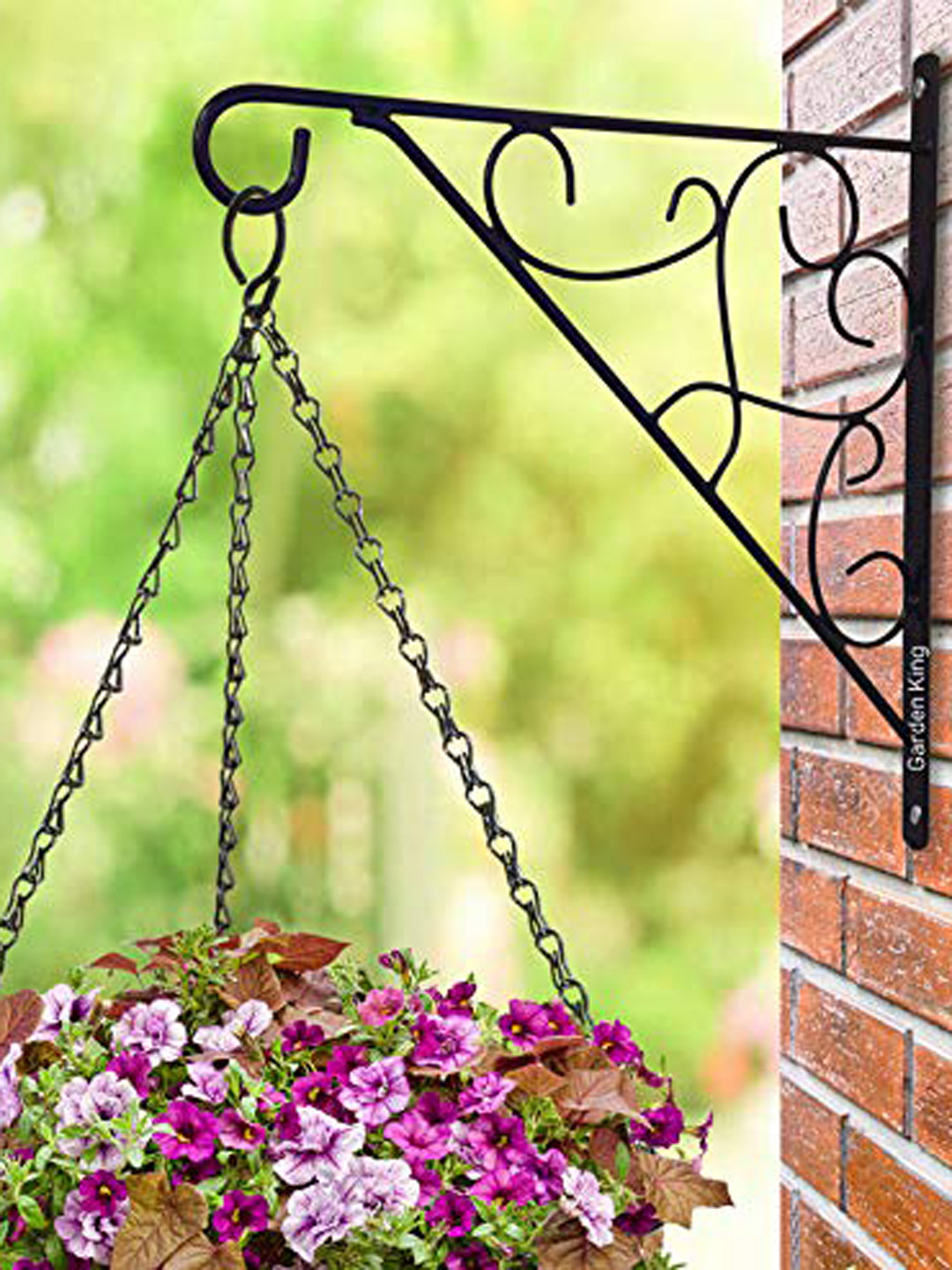 Garden Deco Black Metal Wall Bracket