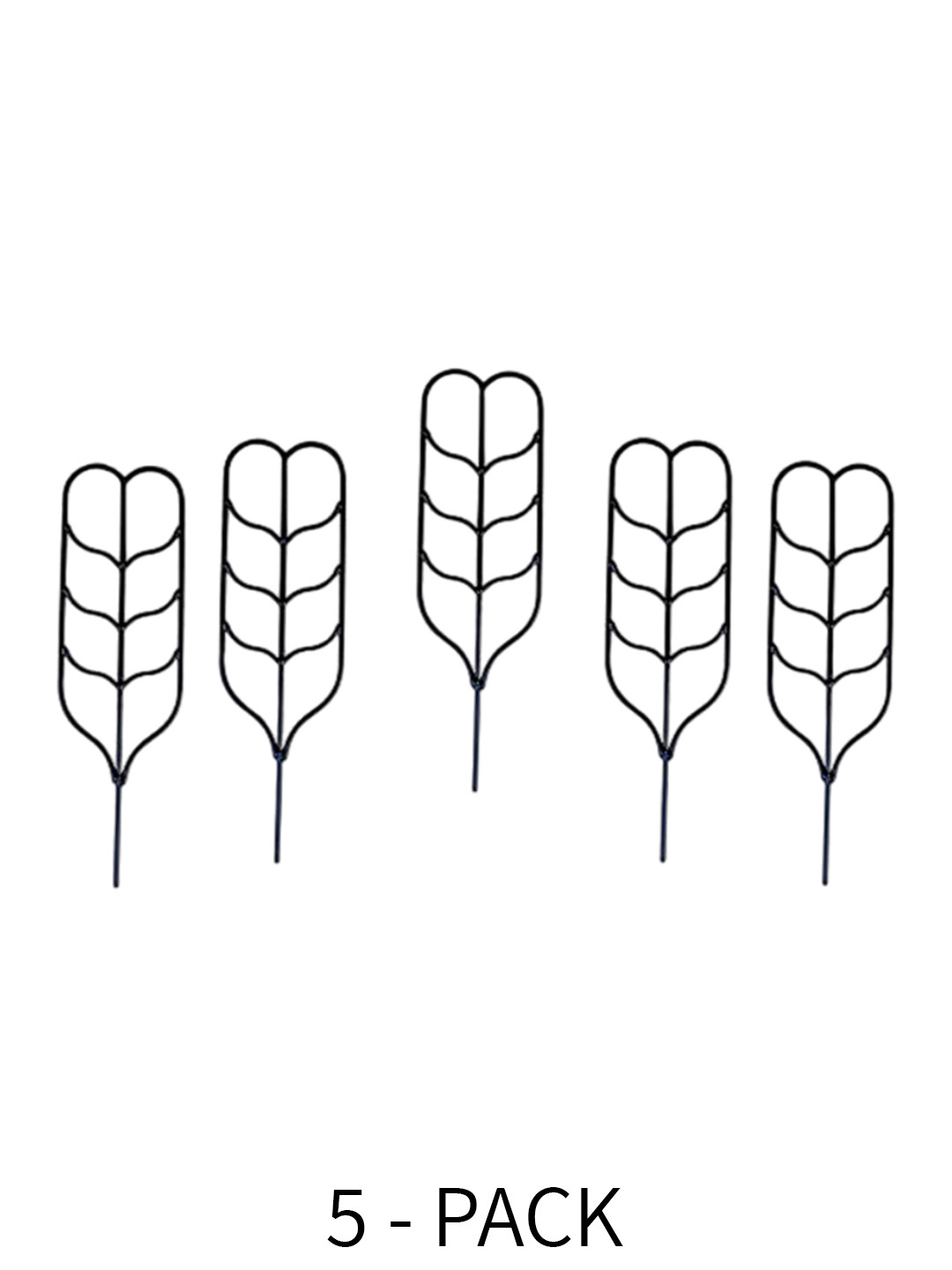 Garden Deco 5 Pieces Black Plant Support for Indoor and Outdoor Plants