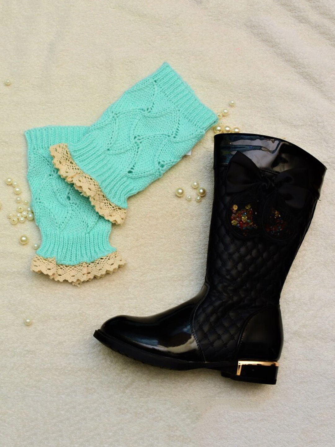 TIPY TIPY TAP Girls Ribbed Ankle Length Leg Warmer Socks