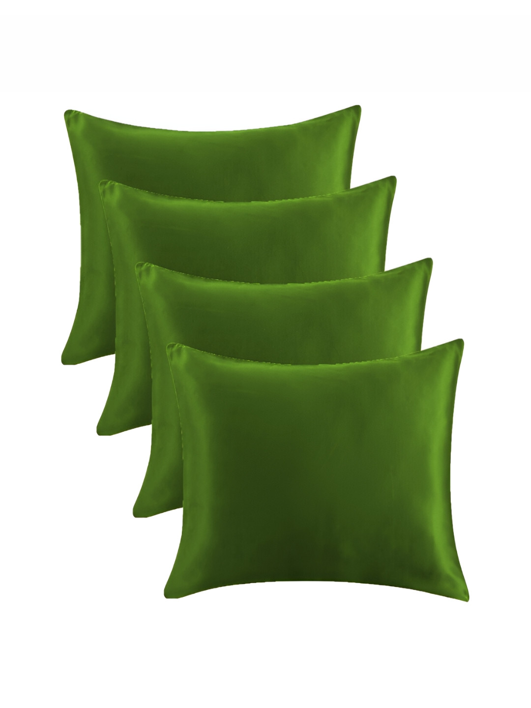 Angel Mommy Superb Bouncing & Jumping Sea Green Solid Polycotton Set of 4 Medium Fibre Sleep Pillow-40 x 60 x 12 cm