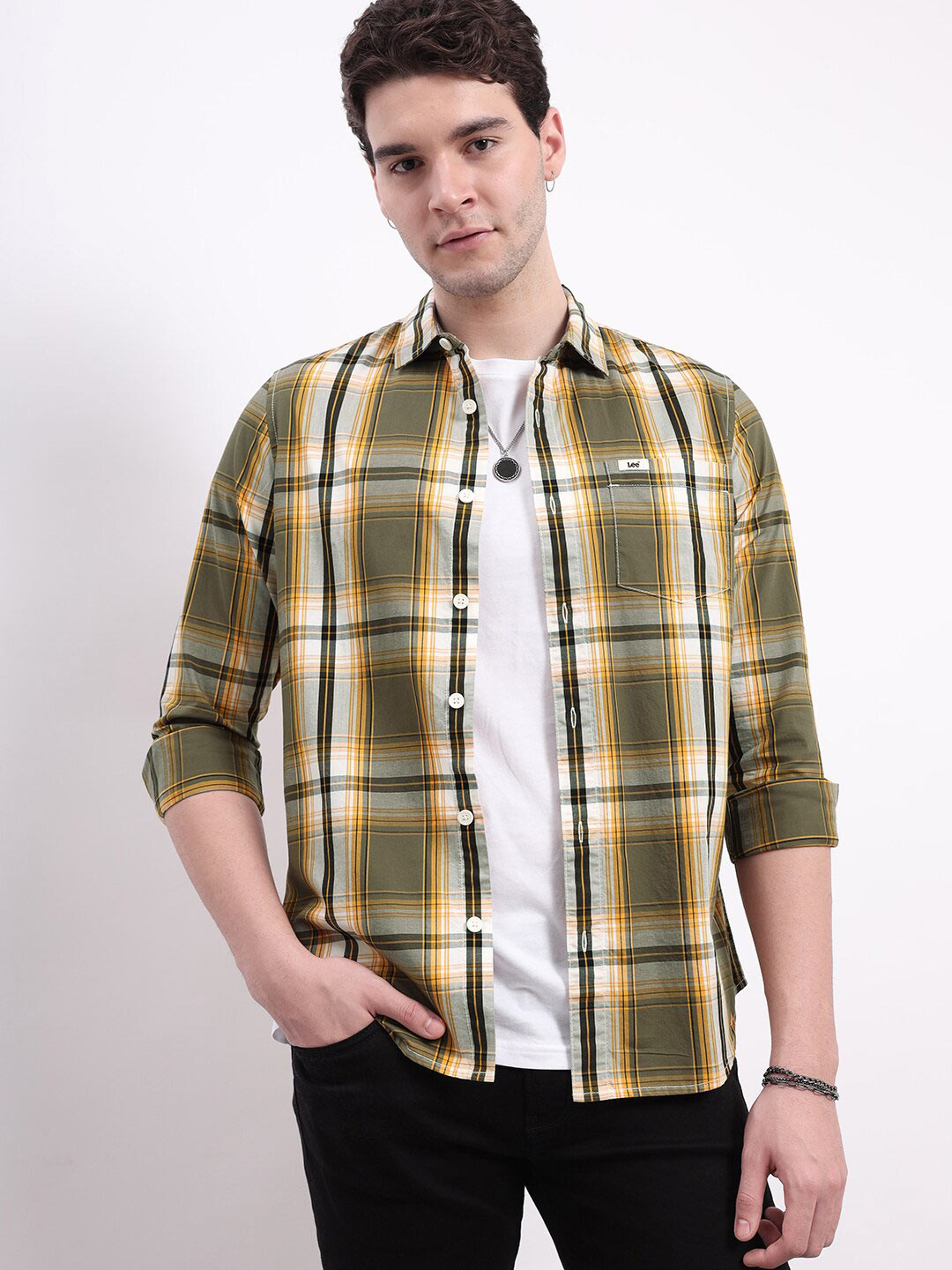 Lee Checked Slim Fit Twill Shirt