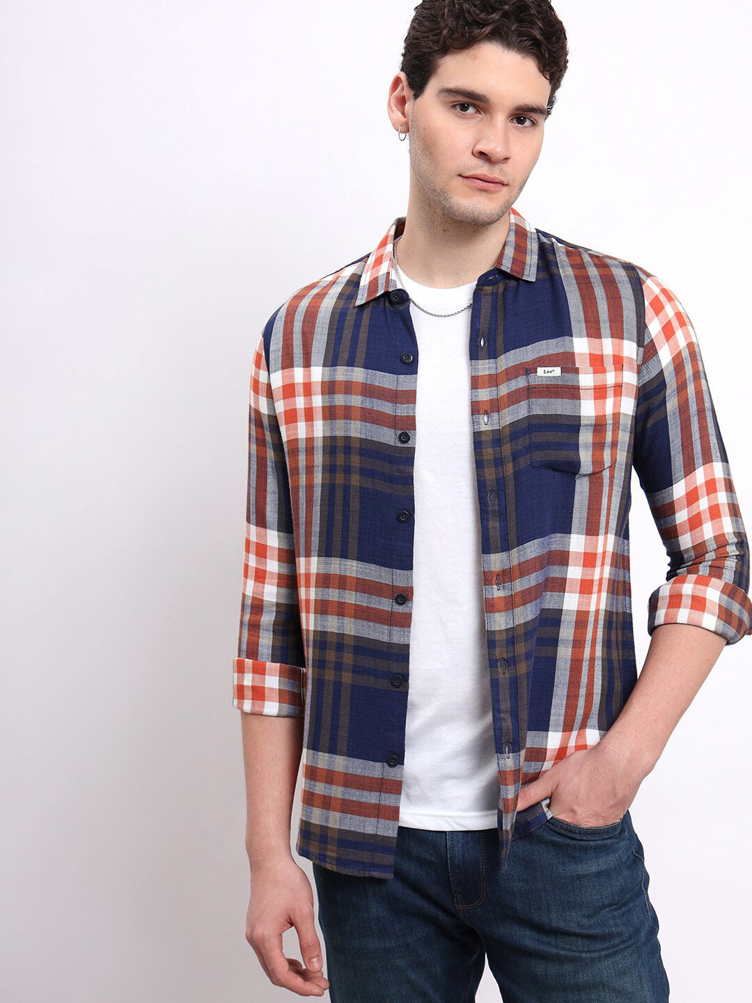 Lee Checked Slim Fit Twill Shirt