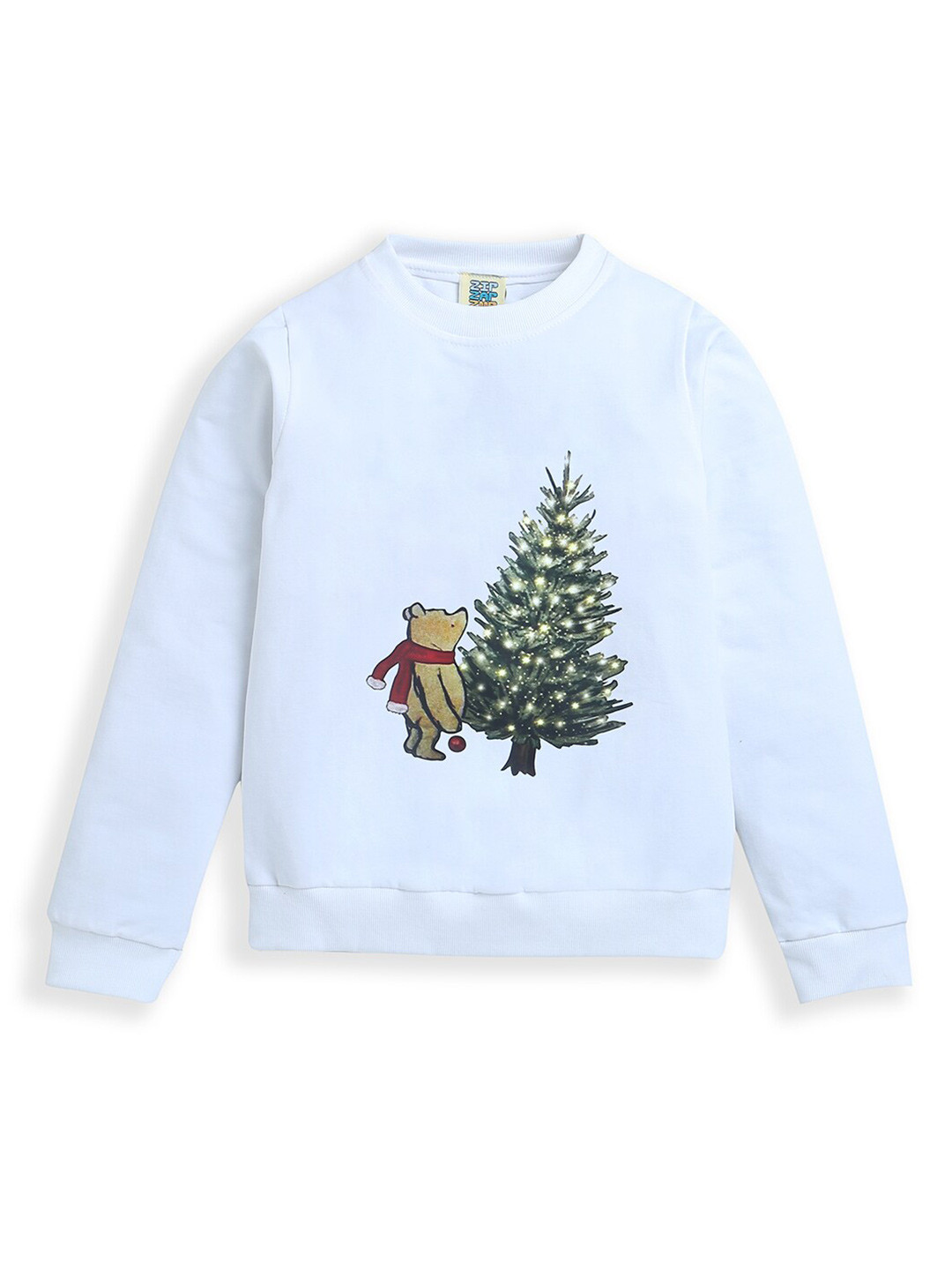 ZIP ZAP ZOOP Kids Graphic Printed Cotton Christmas Sweatshirt