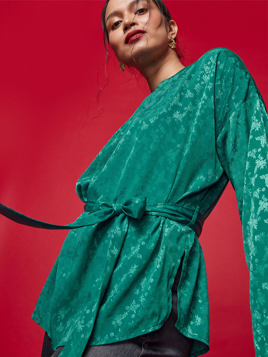 The Label Life Self Design Tie-Ups long Top