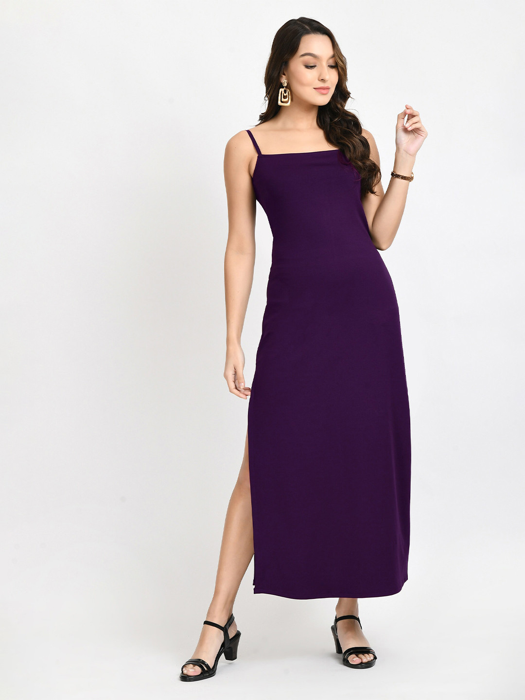 V&M Shoulder Straps Midi Dress