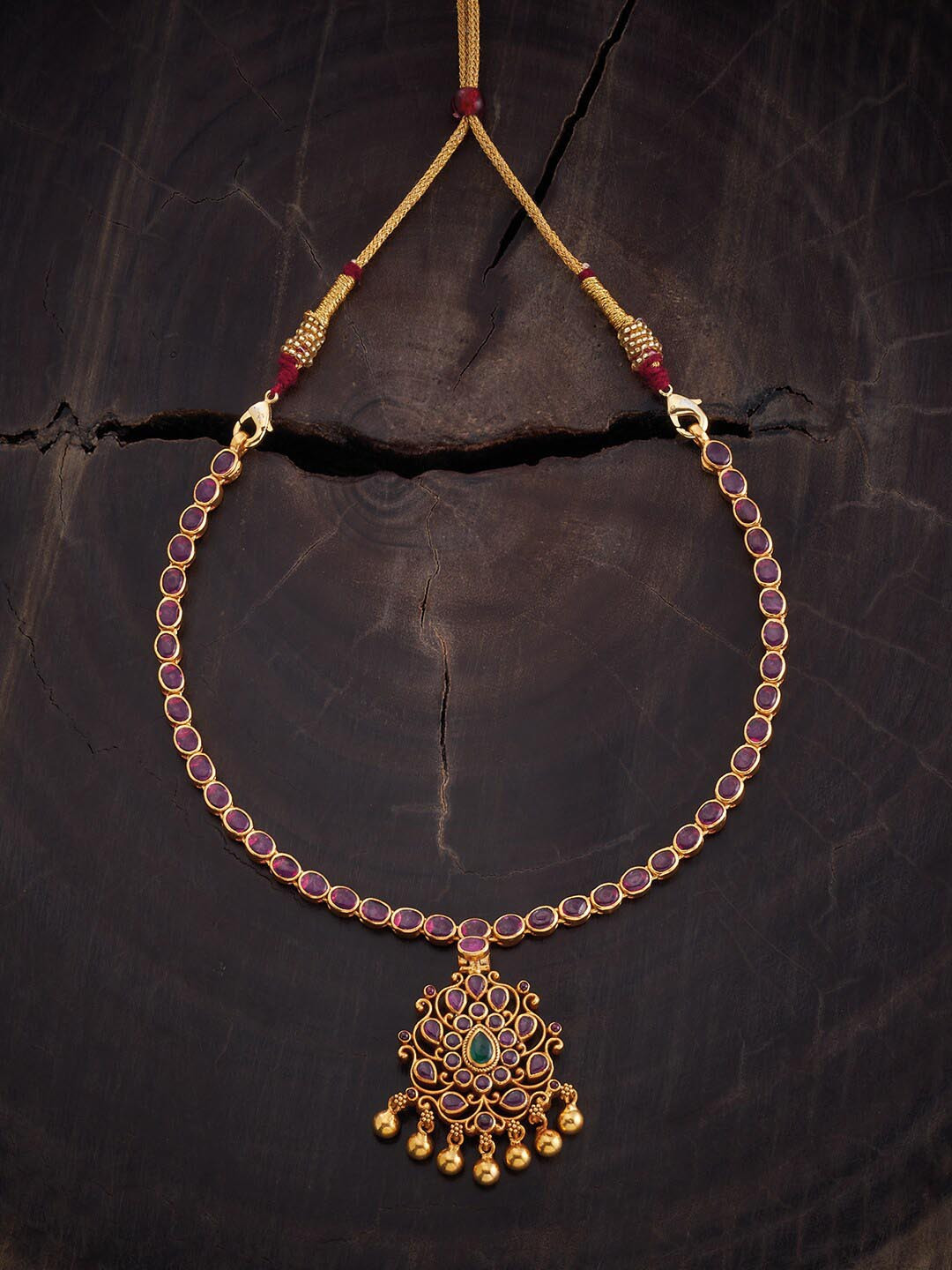 Kushal's Fashion Jewellery Embellished Bridal Gold-Plated Necklace