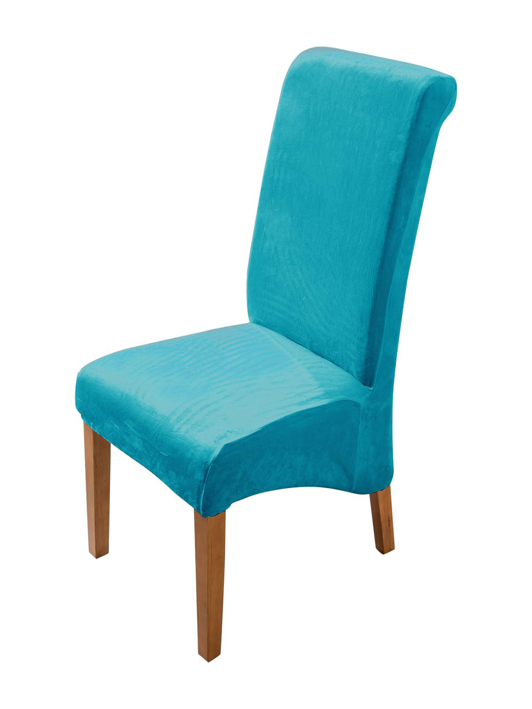 HOKIPO Turquoise Blue Stretchable Long Back Chair Cover