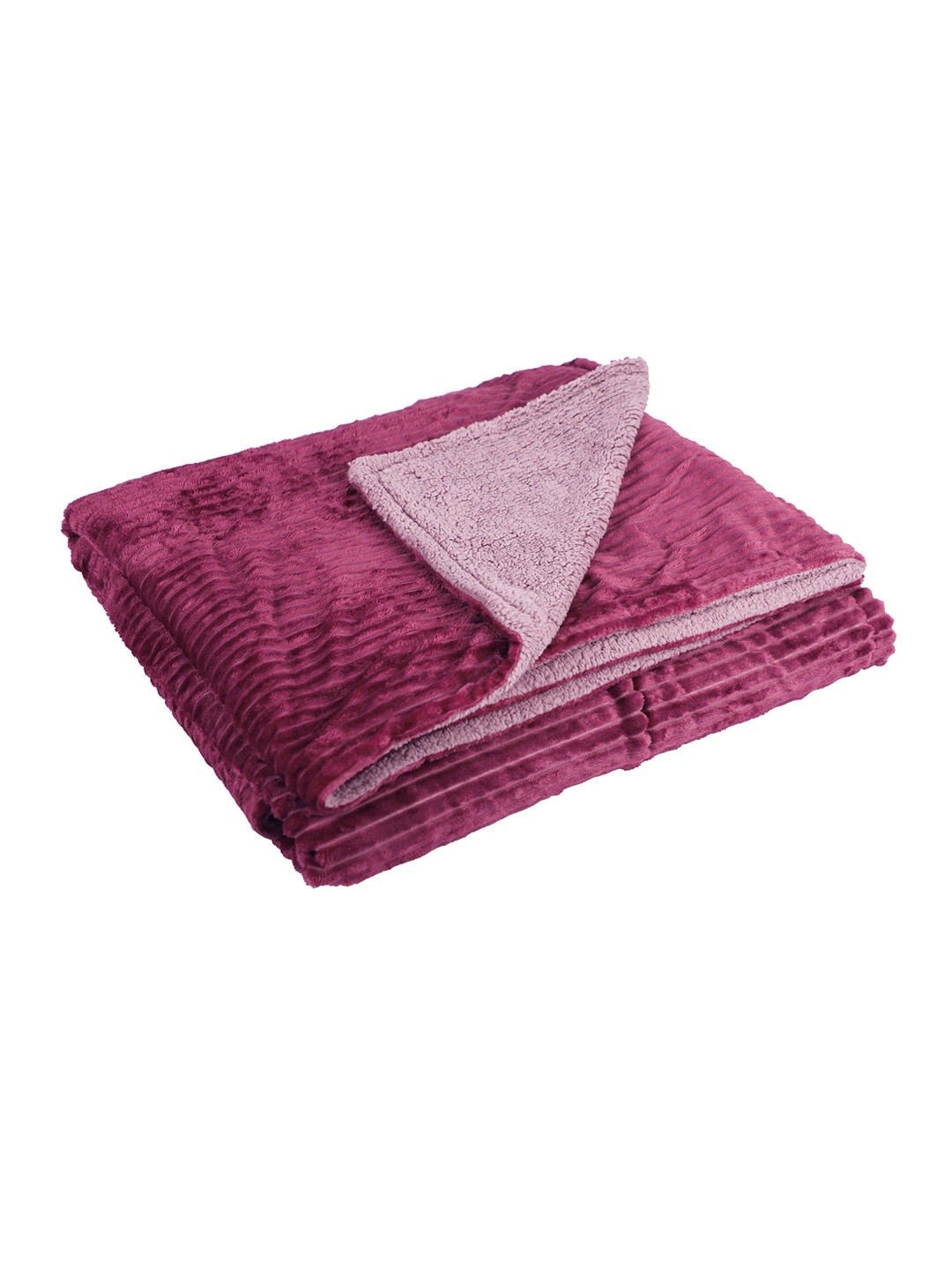 Nivasam Purple Ribbed Double King Duvet Cover