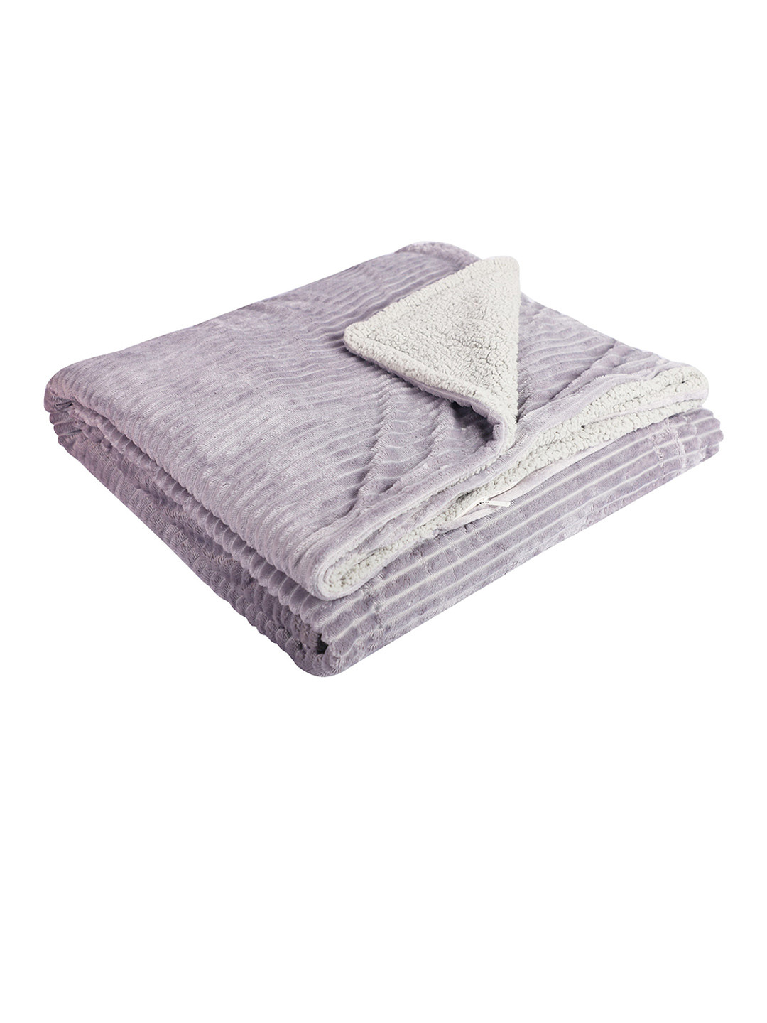 Nivasam Grey Ribbed Double Sided Double King Duvet Cover