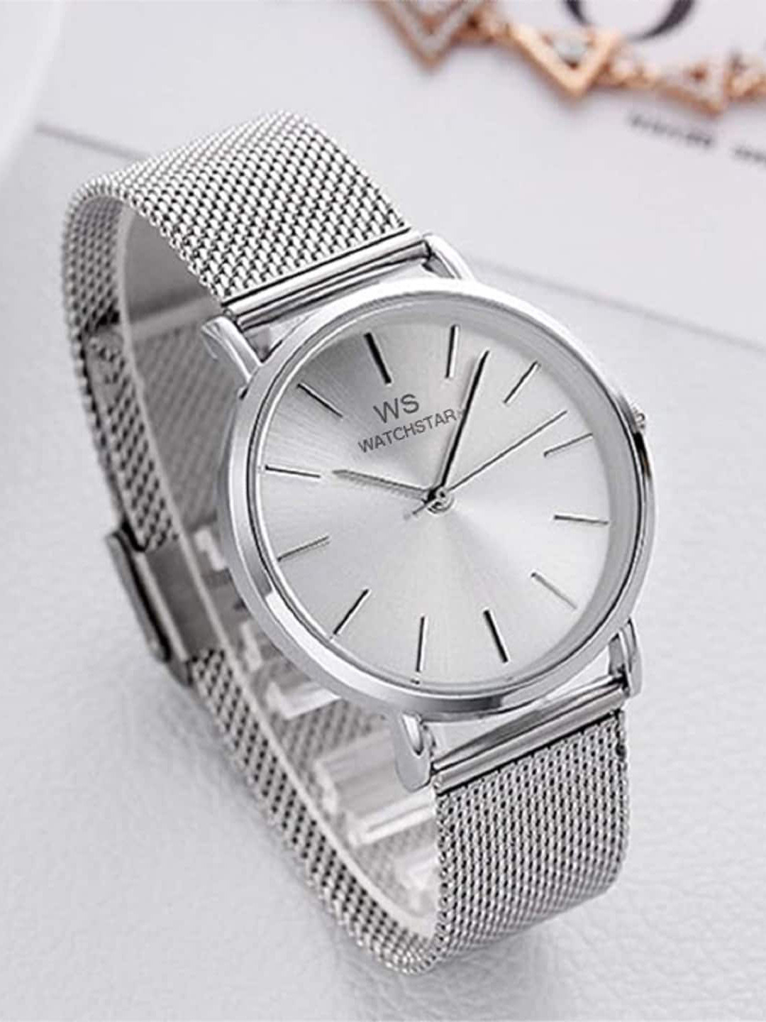 WATCHSTAR Women Stainless Steel Straps Analogue Watch WS Steel Pu