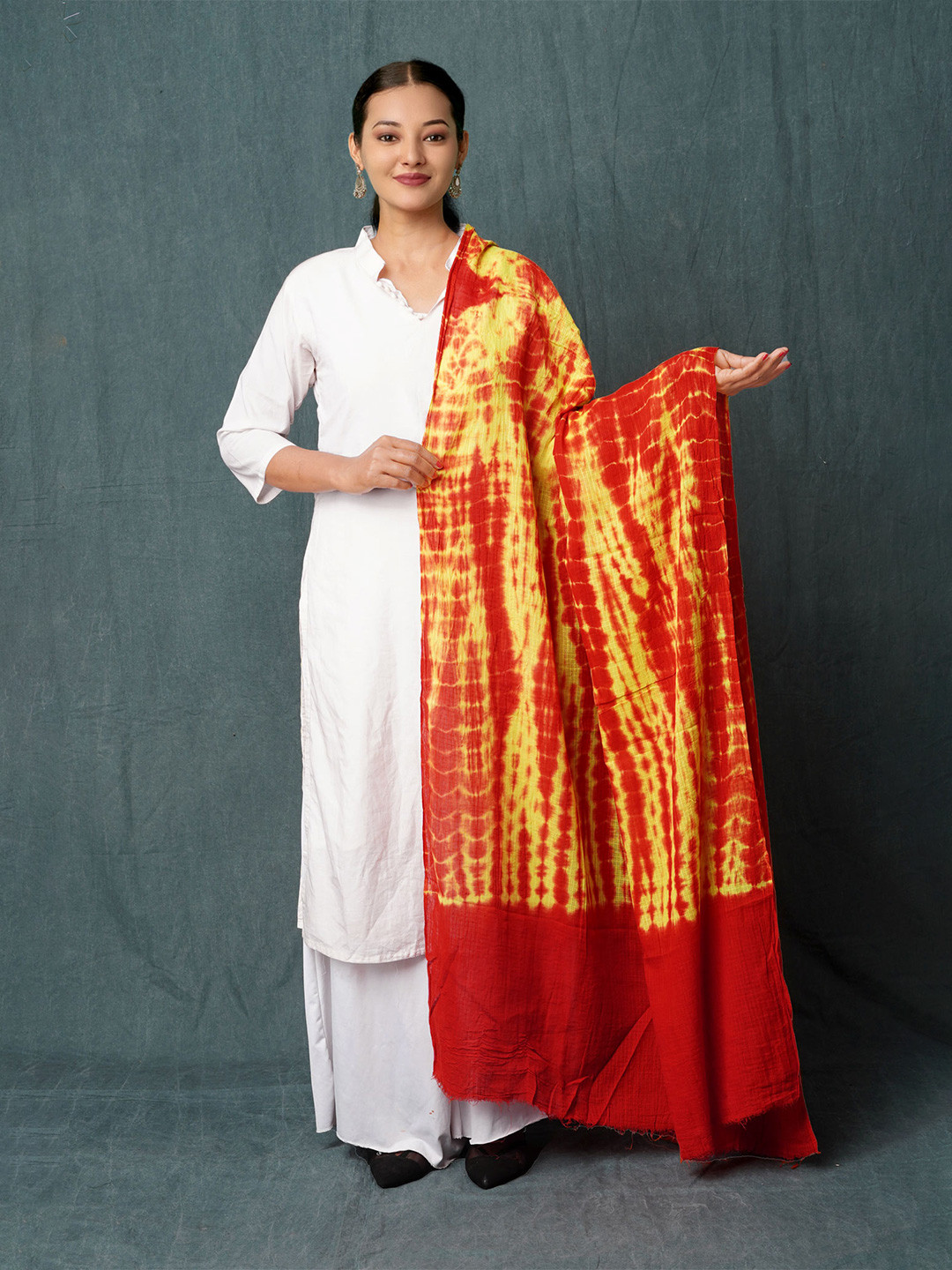 Unnati Silks Tie And Dyed Shibori Pure Cotton Dupatta