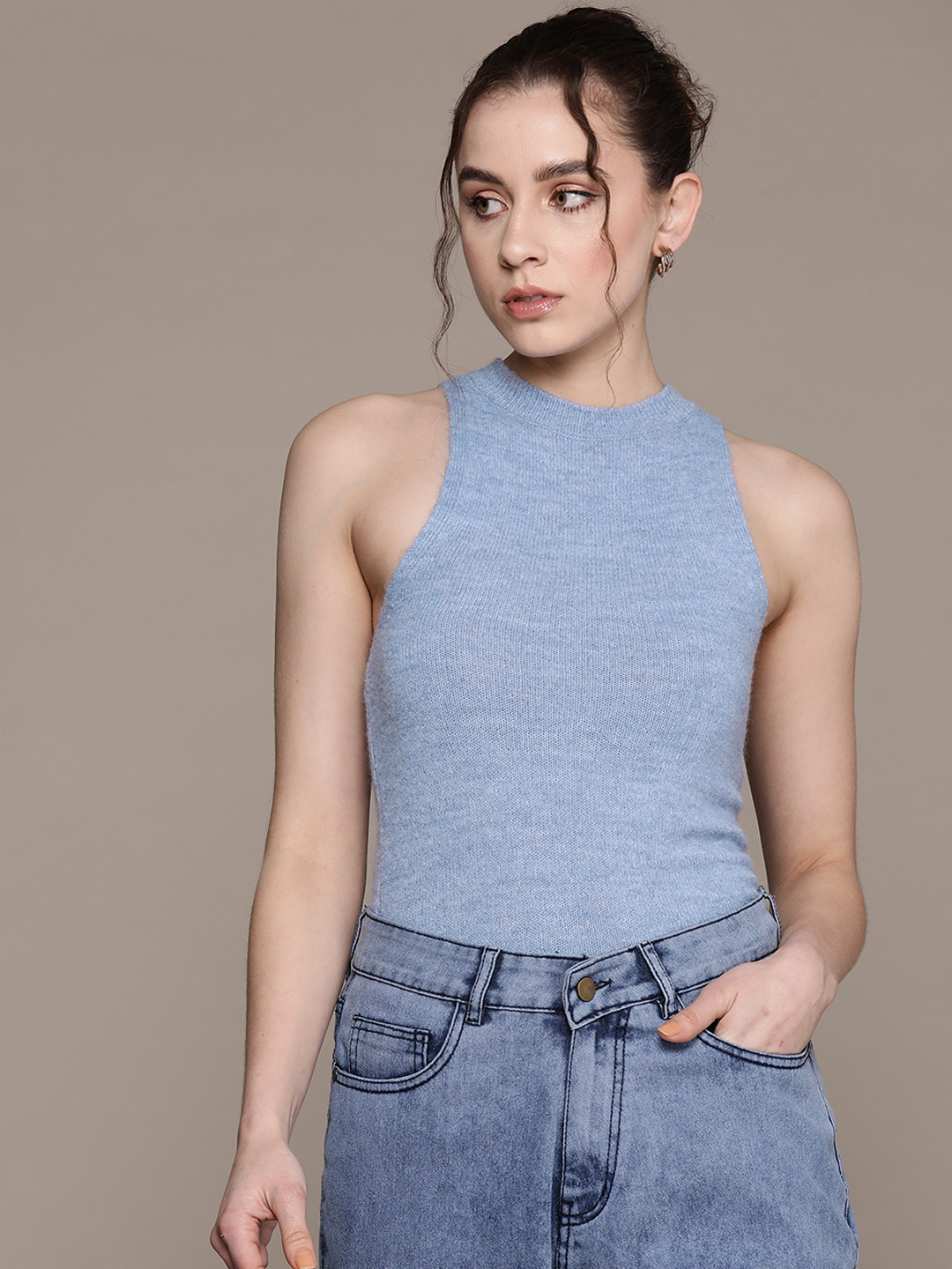 MANGO Knitted Winter Top