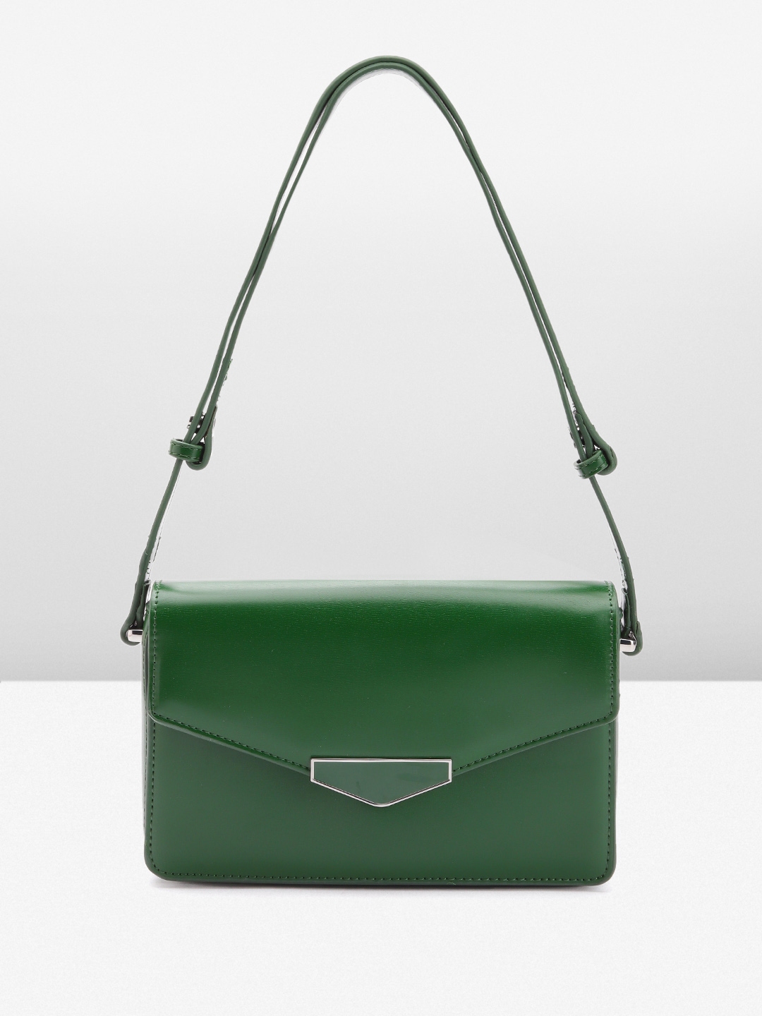 Mango checked baguette bag 2025