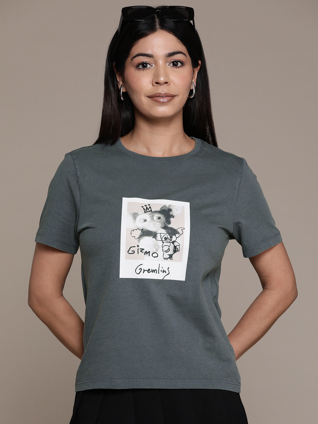 MANGO Gremlins Print Pure Cotton T-shirt